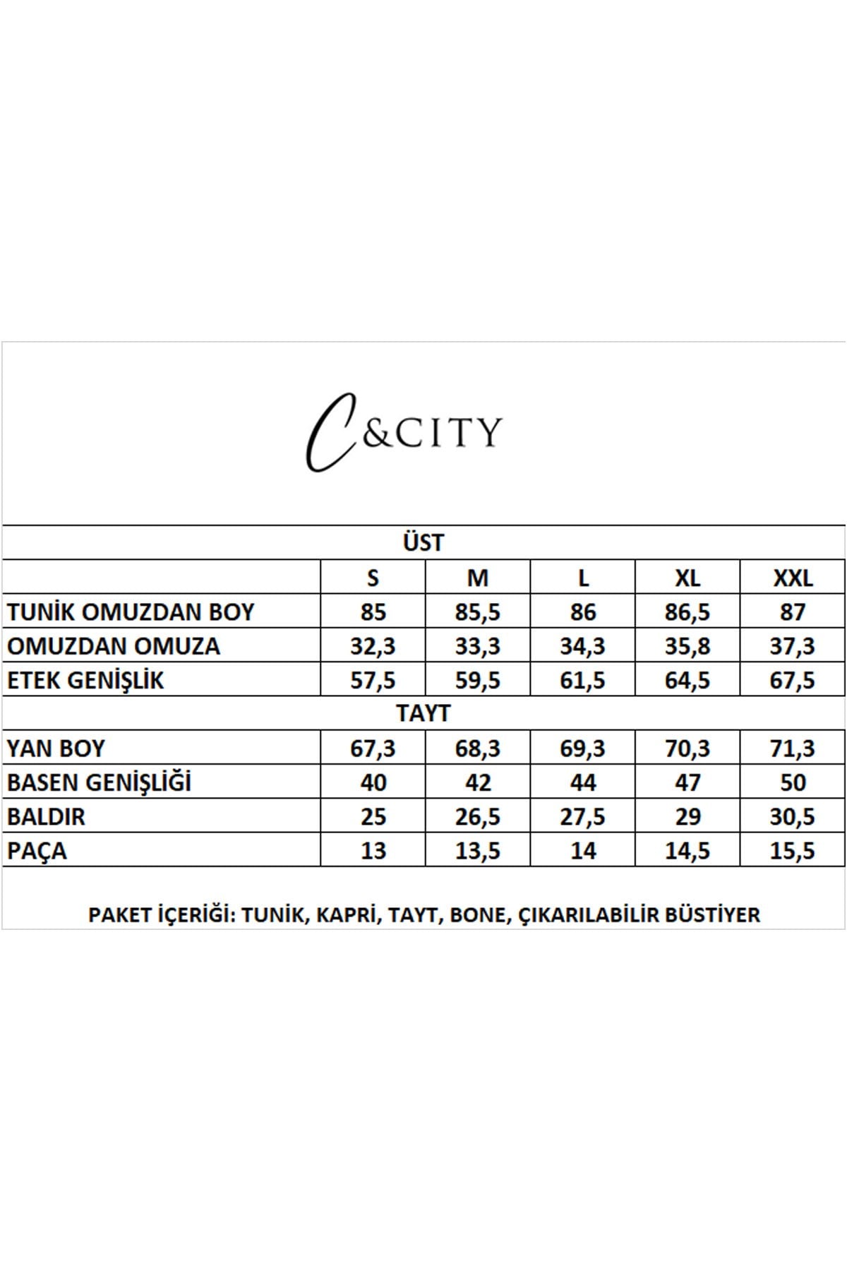 C&City Sıfır Kol Taytlı Yarım Kapalı Tesettür Mayo C13100 Siyah