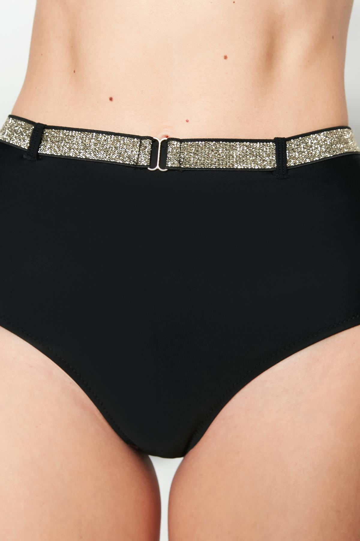 C&City Simli Üçgen Bikini Takım 3220 Siyah