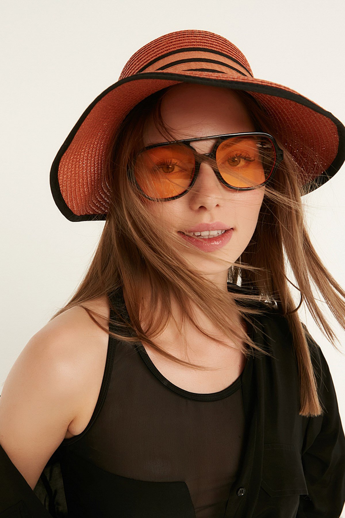 C&City Siperli Hasır Plaj Şapkası Y8730-63 Fındık