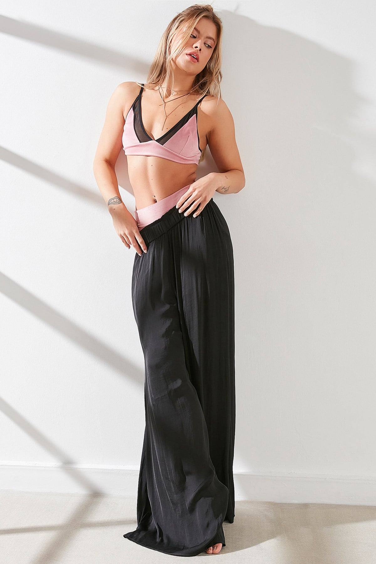 C&City Şortlu Kadife Bralet Takım 9073 Gül Kurusu