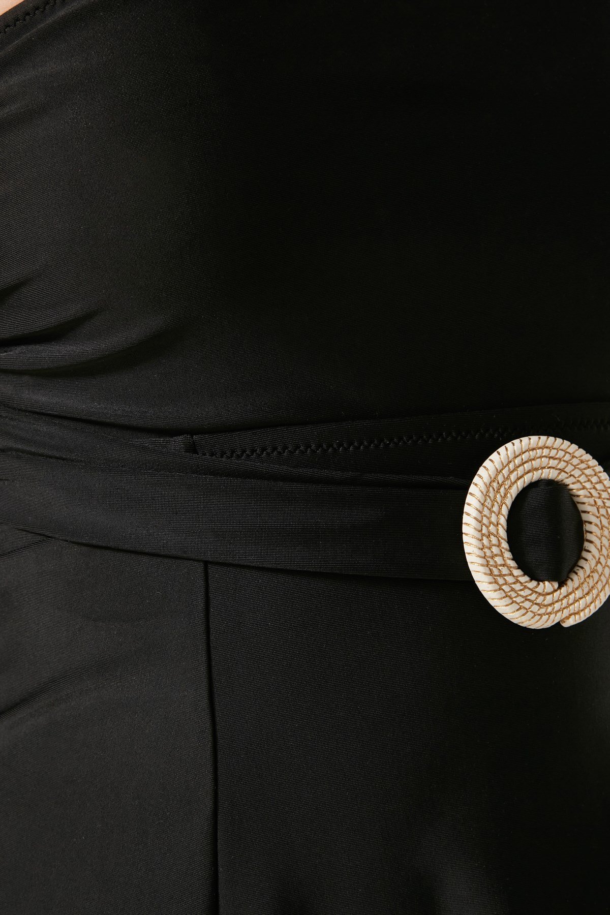 C&City Tek Omuz Elbise Mayo 7511 Siyah