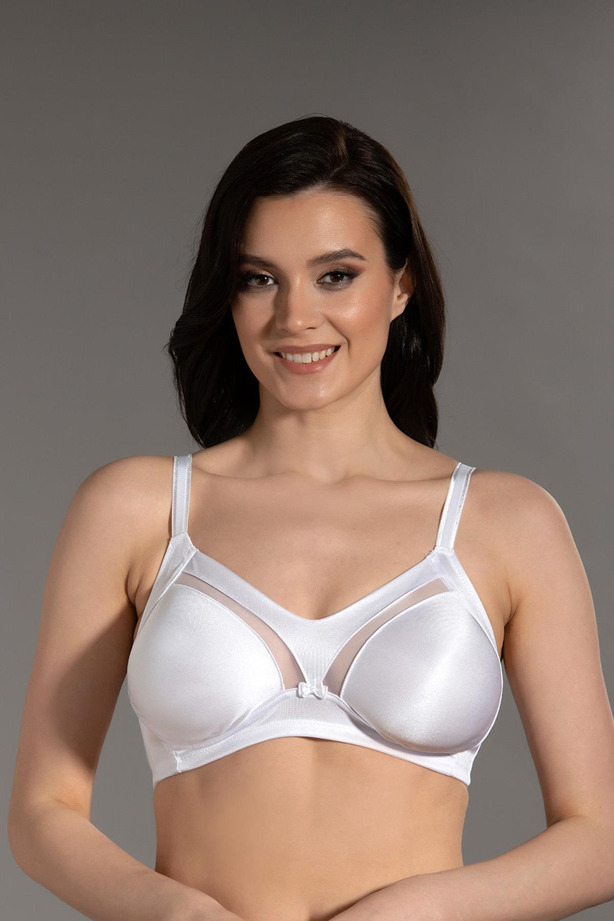 C&City Tül Detay Minimizer Sütyen C12303 Beyaz