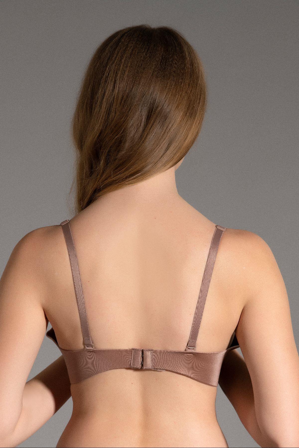 C&City Desteksiz Lazer Kesim Sütyen C16040 Vizon