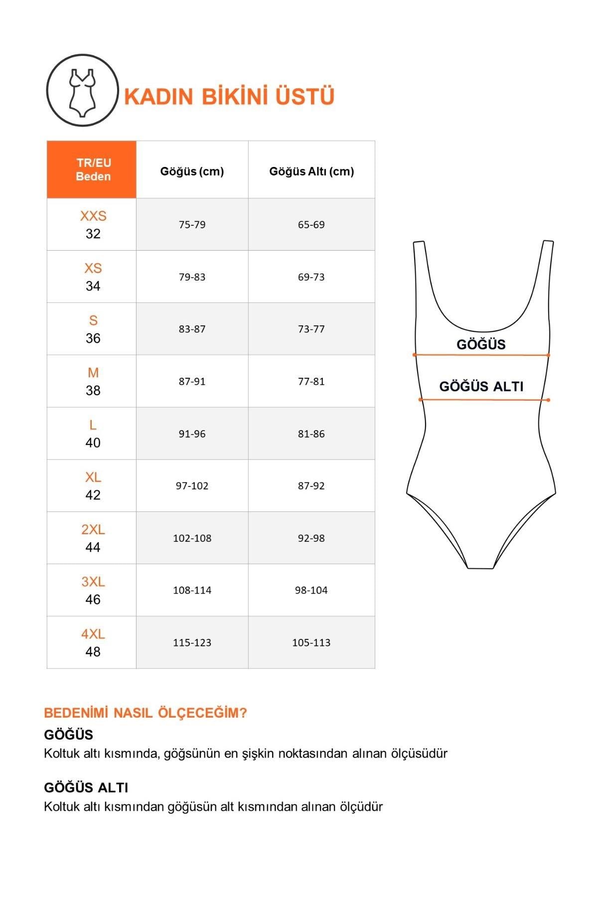 C&City Yüksek Bel Üçgen Bikini Takım 3228 Beyaz/Mavi