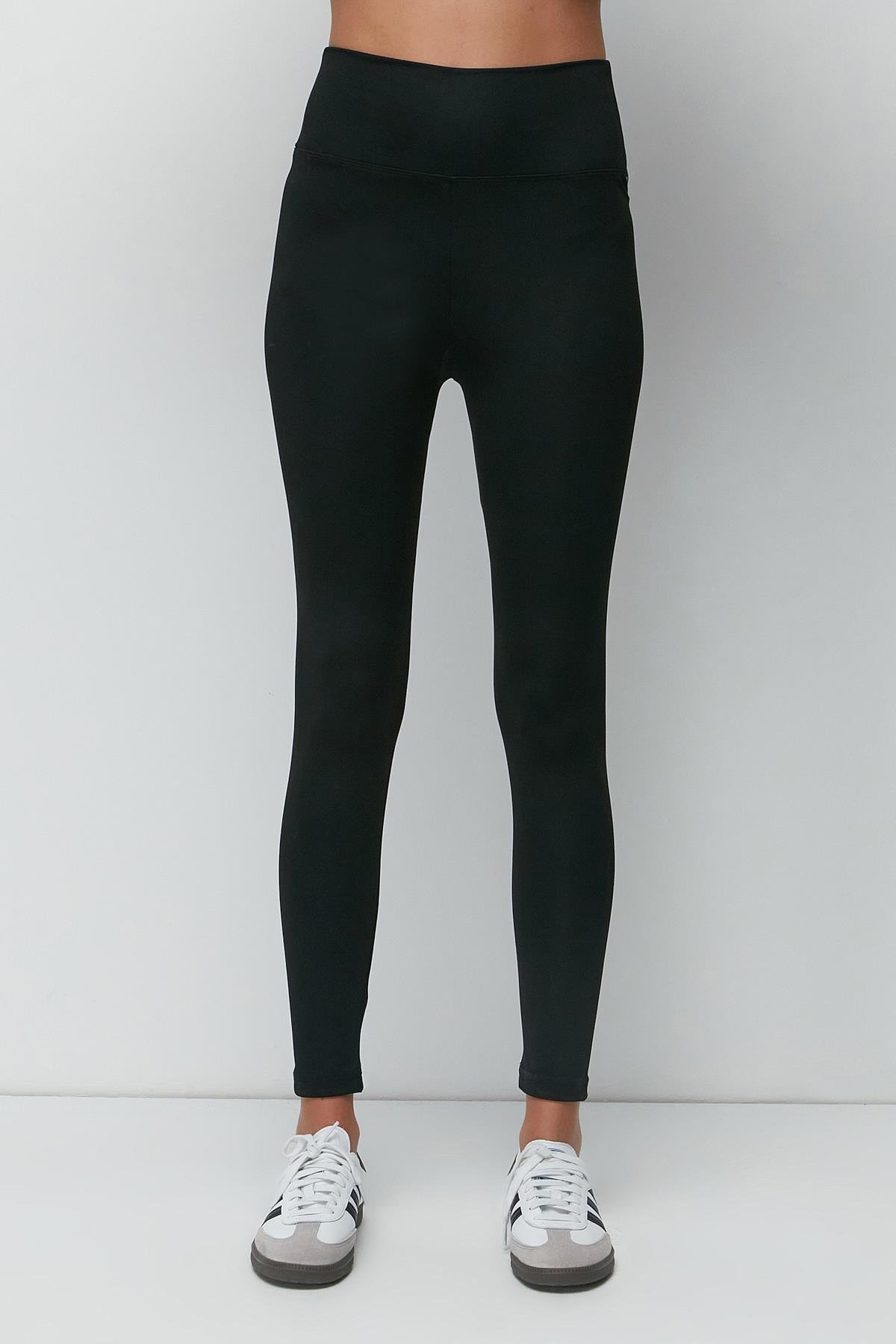 C&City Yüksek Bel Uzun Spor Tayt 9404 Siyah