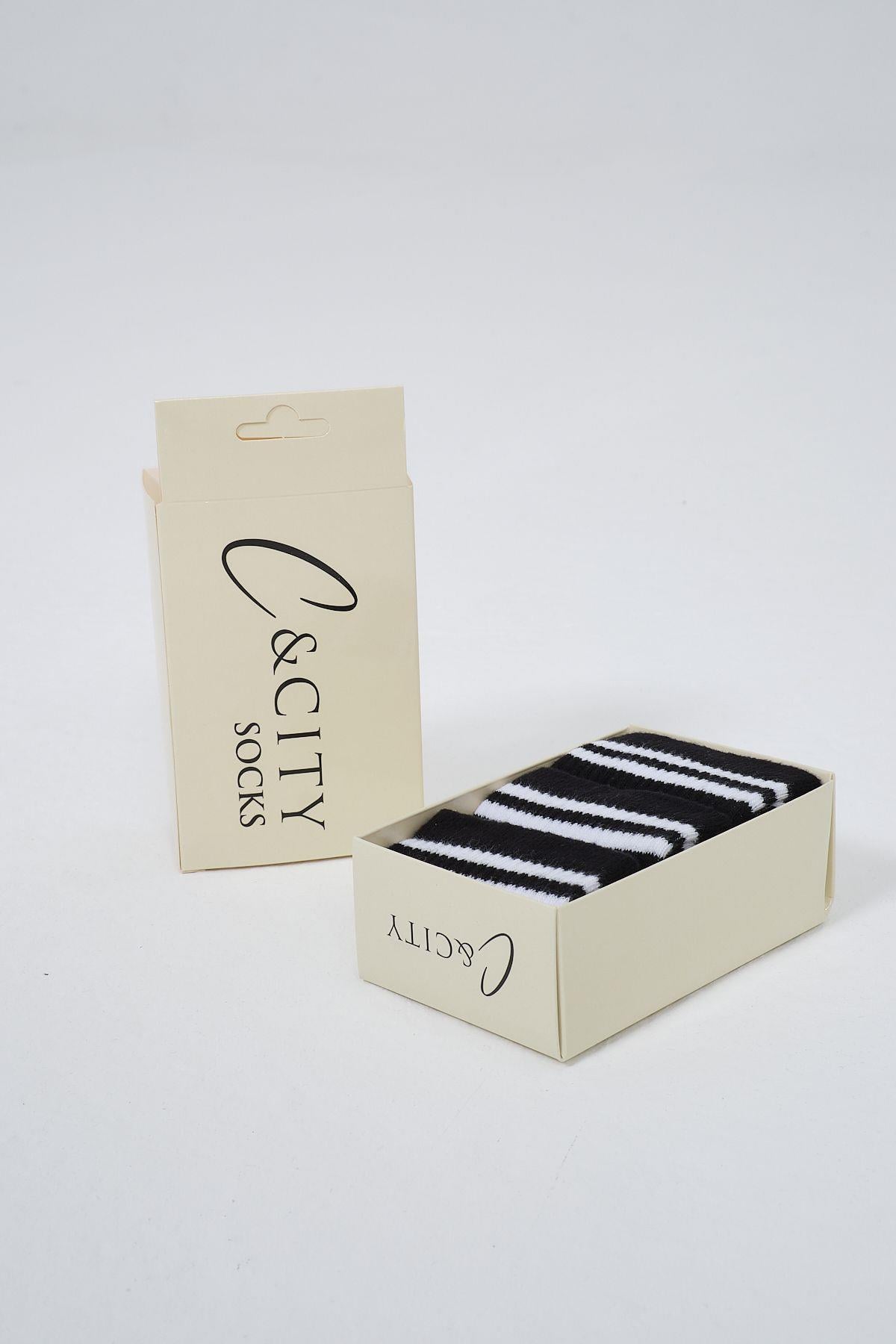 Striped Short 3-Pair Sock Set