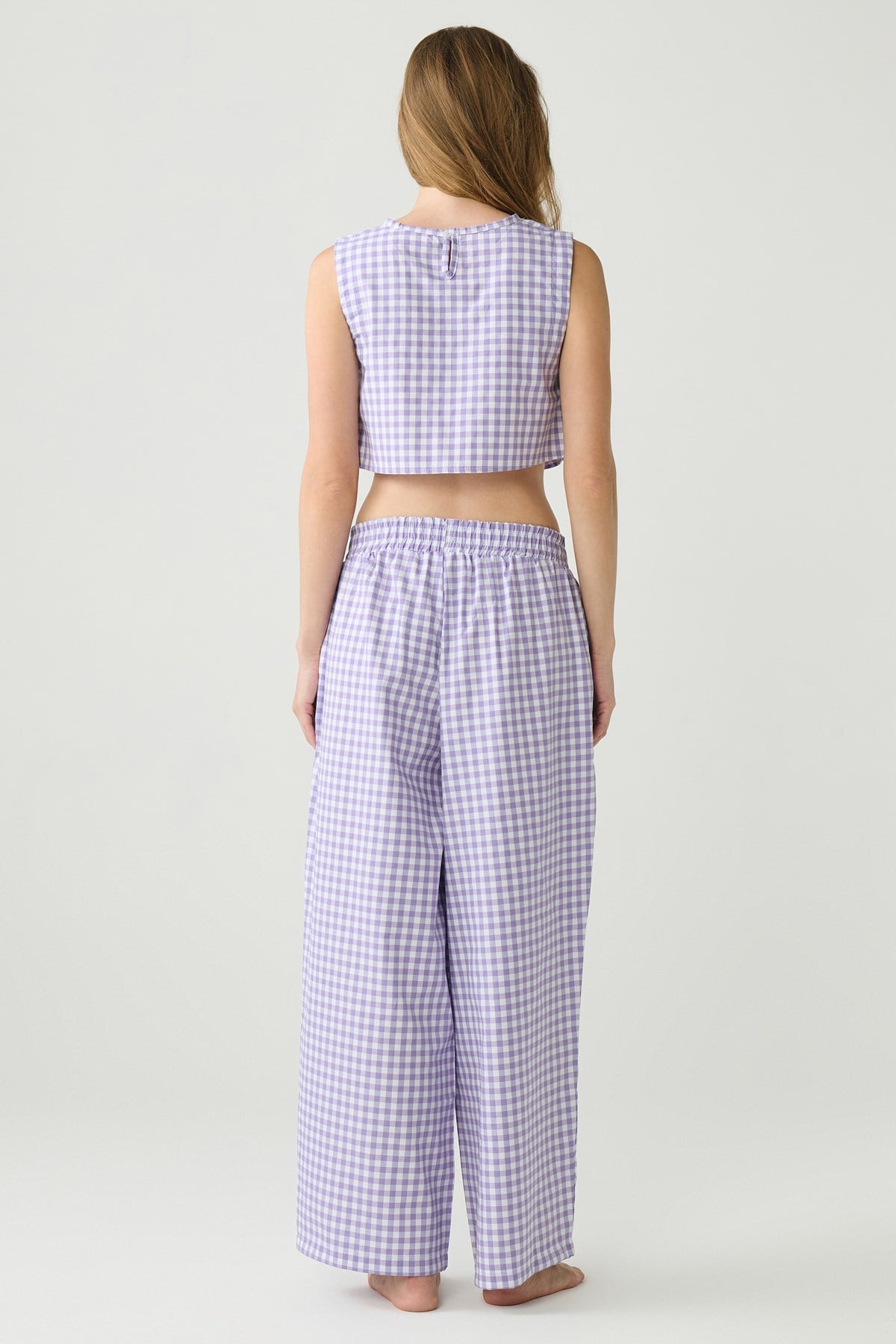 DayJamas Pötikare Crop Pantolon Takım Lila