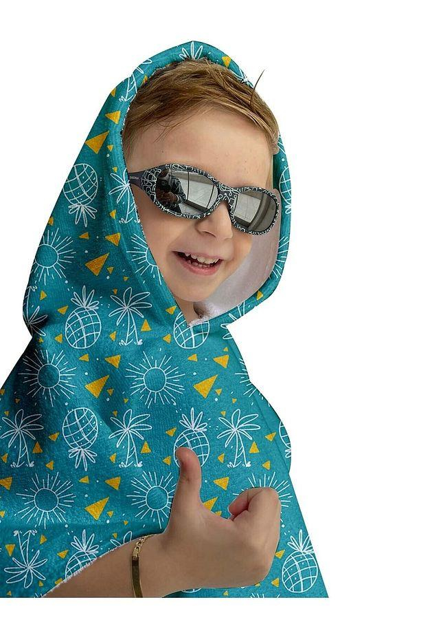 Dijital Baskılı Çocuk Panço C1701 Mint