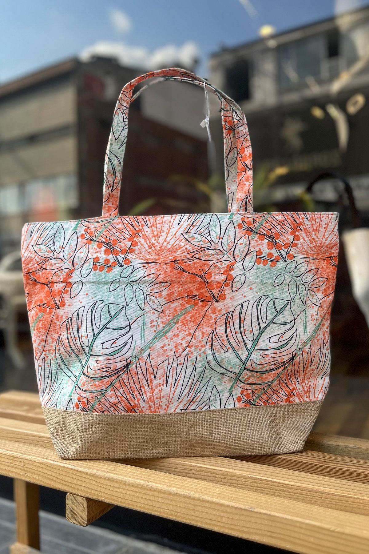 Dijital Baskılı Plaj Çantası Y8670-26 K-01