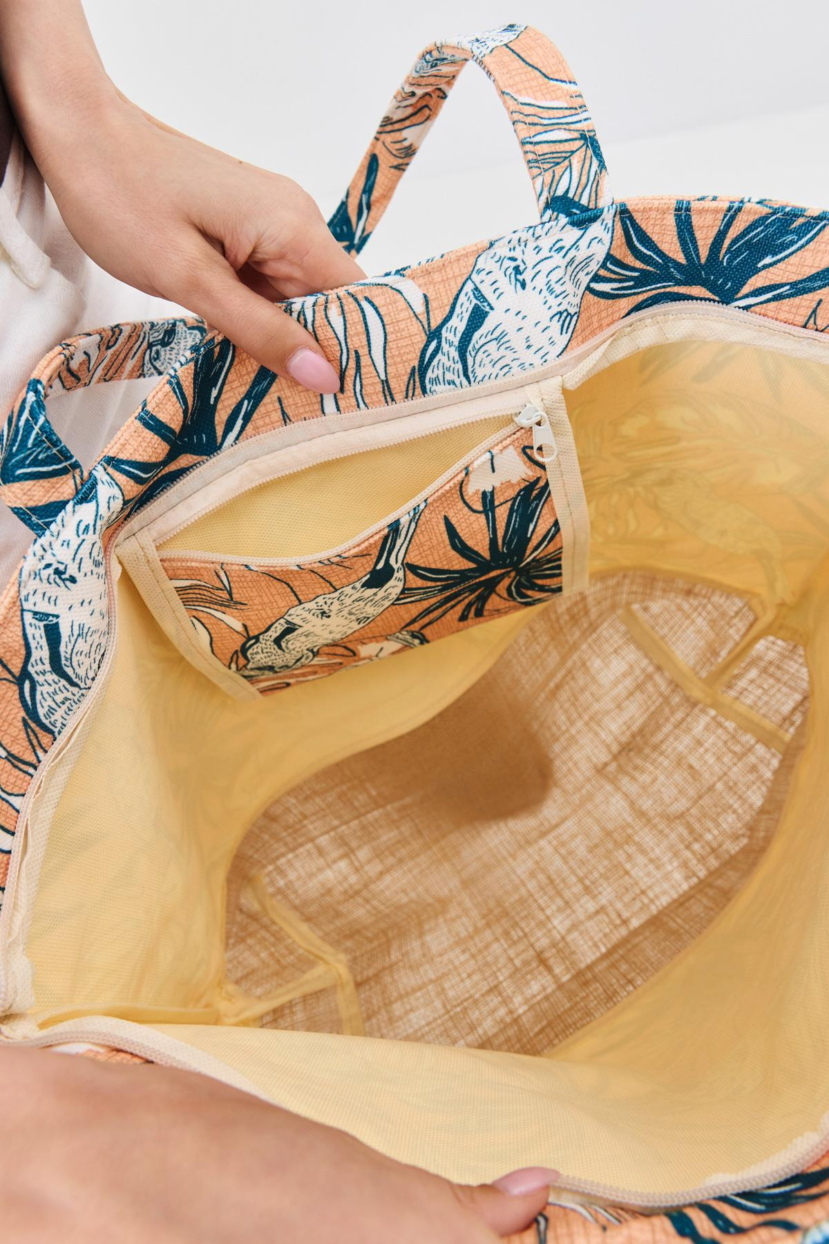 Dijital Baskılı Plaj Çantası Y8670-26 K-05