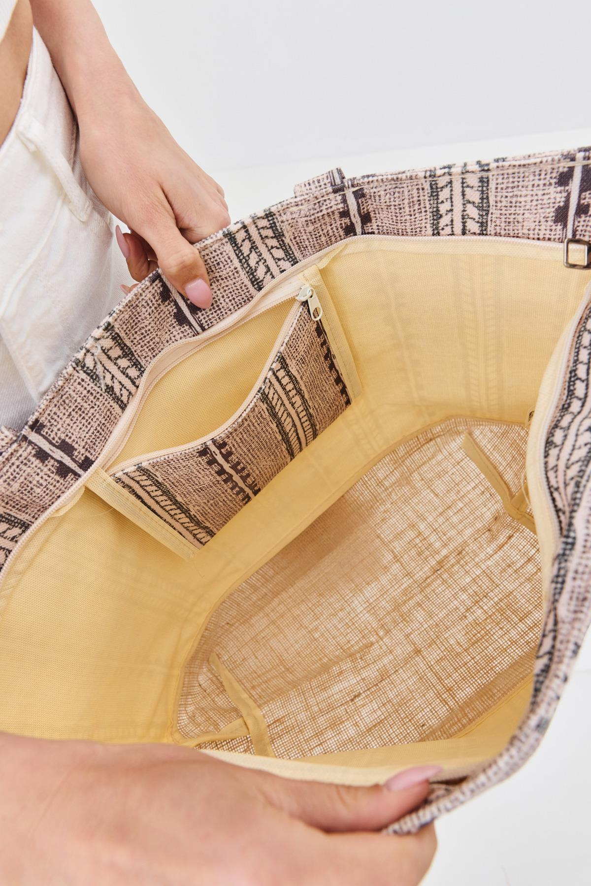 Dijital Baskılı Plaj Çantası Y8670-27 K-03