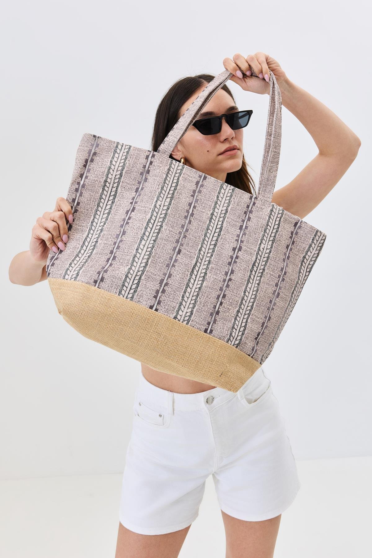 Dijital Baskılı Plaj Çantası Y8670-27 K-03