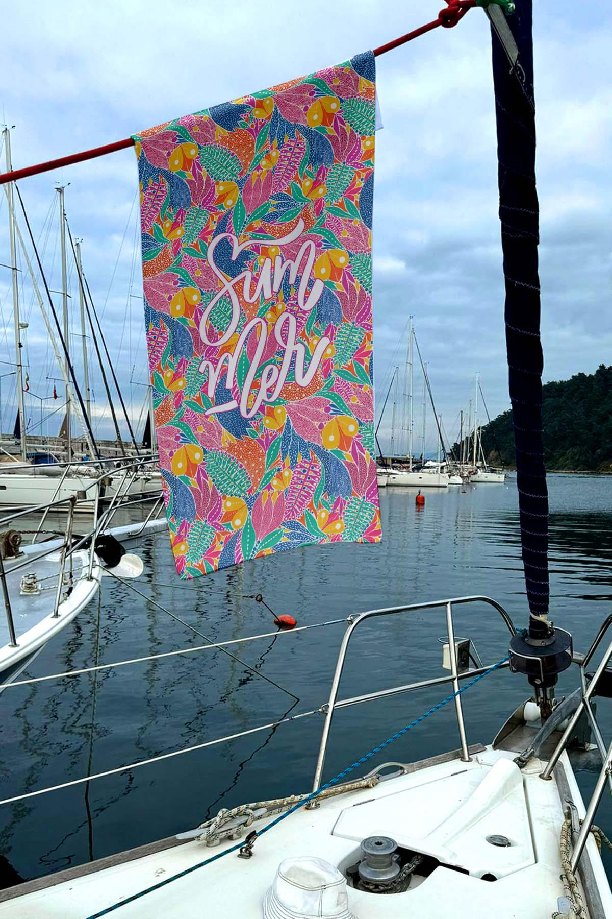 Dijital Baskılı Plaj Havlusu C12022-1 K-76