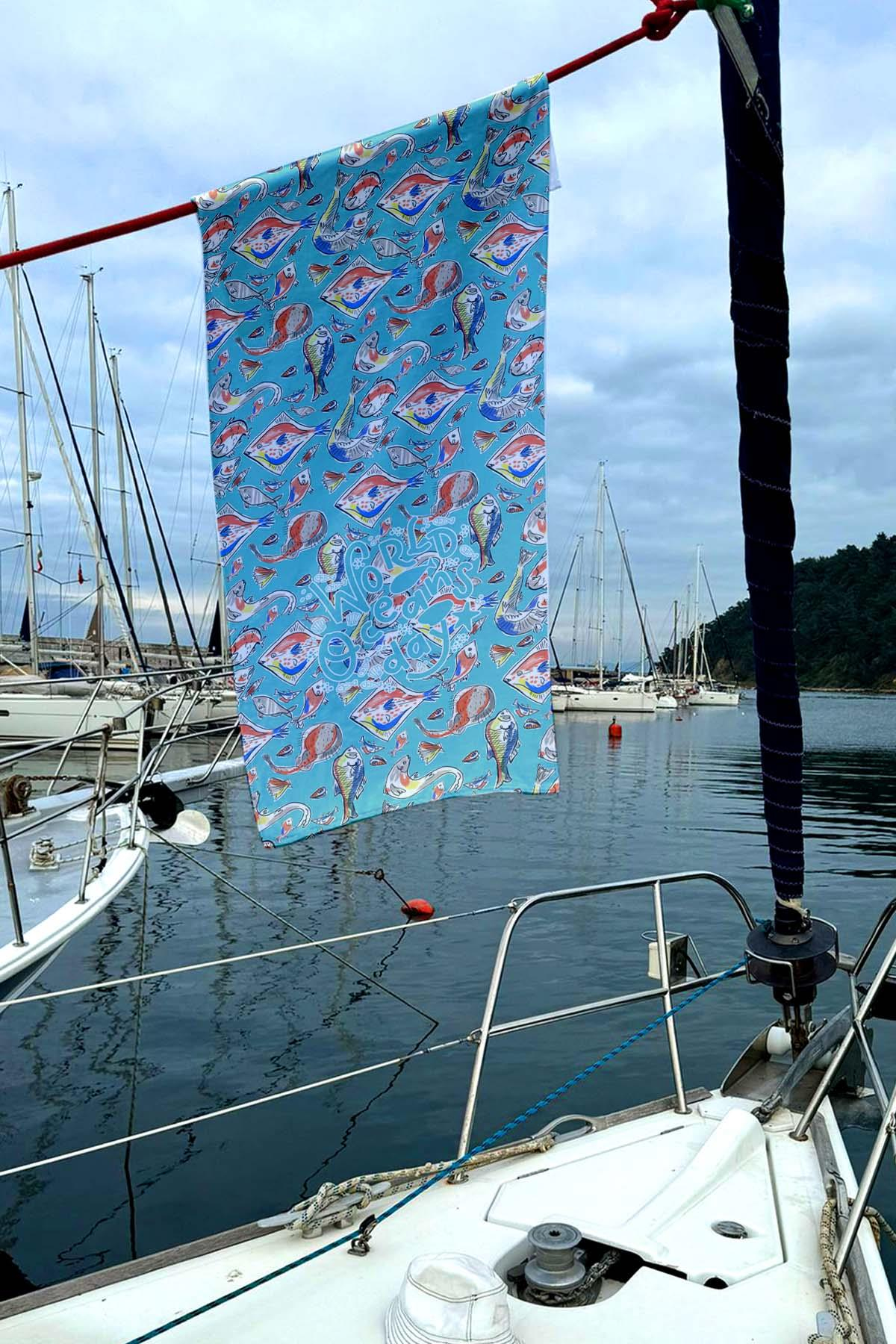 Dijital Baskılı Plaj Havlusu C12022-1 K-87