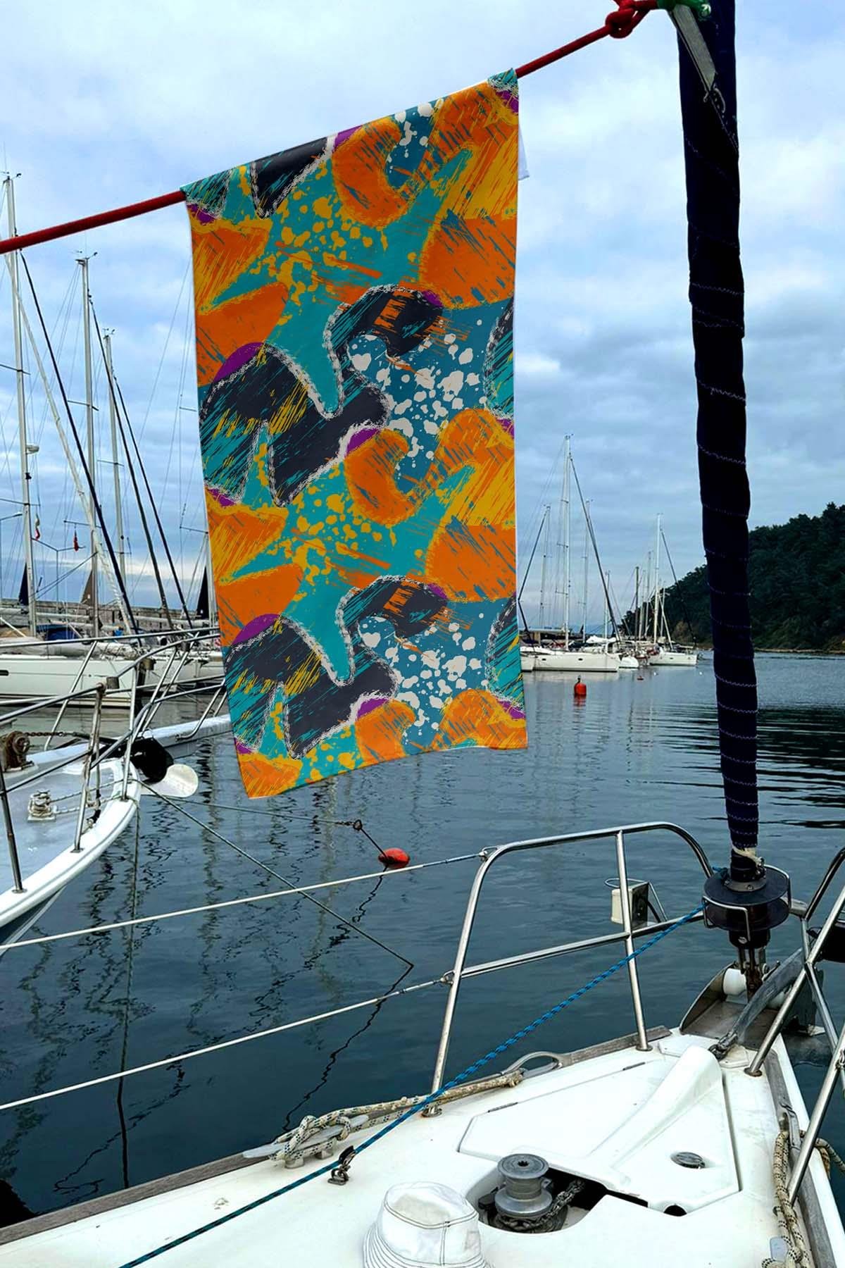 Dijital Baskılı Plaj Havlusu C12022-1 K-77