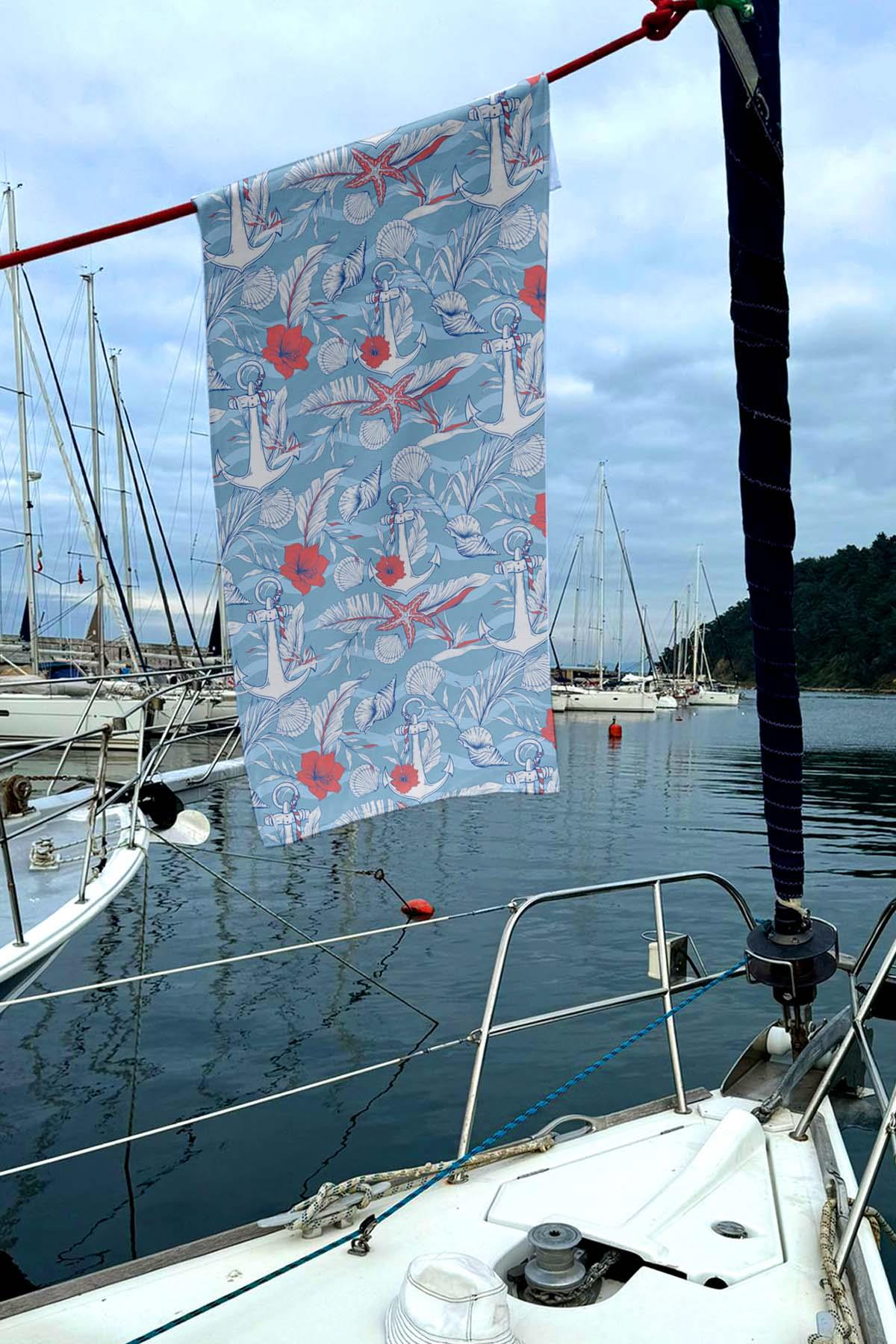 Dijital Baskılı Plaj Havlusu C12022-1 K-75