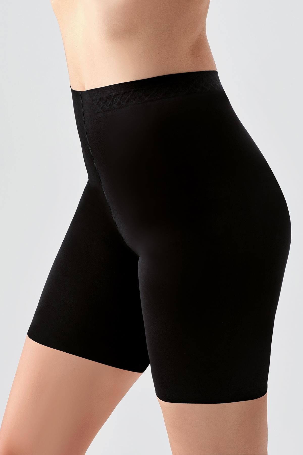 Dikişsiz Toparlayıcı Yüksek Bel Lazer Kesim Şortlu Korse 9209 Siyah