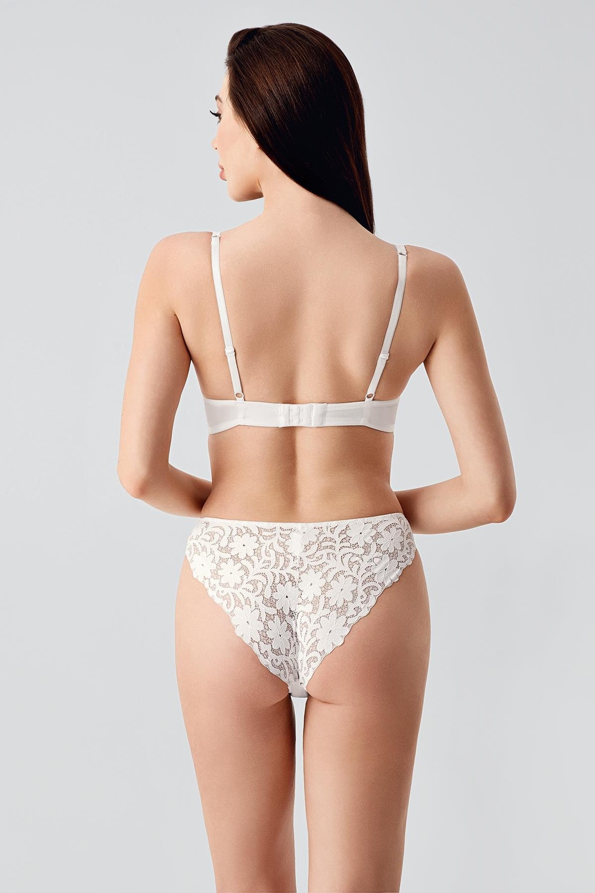 Dolgusuz Sütyen Takım C14156 Ekru