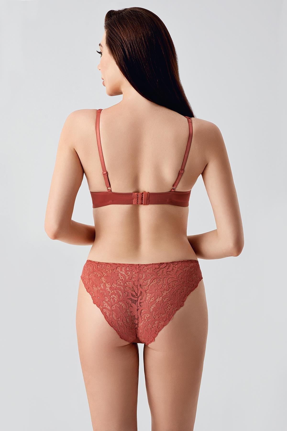 Dolgusuz Sütyen Takım C14156 Kiremit