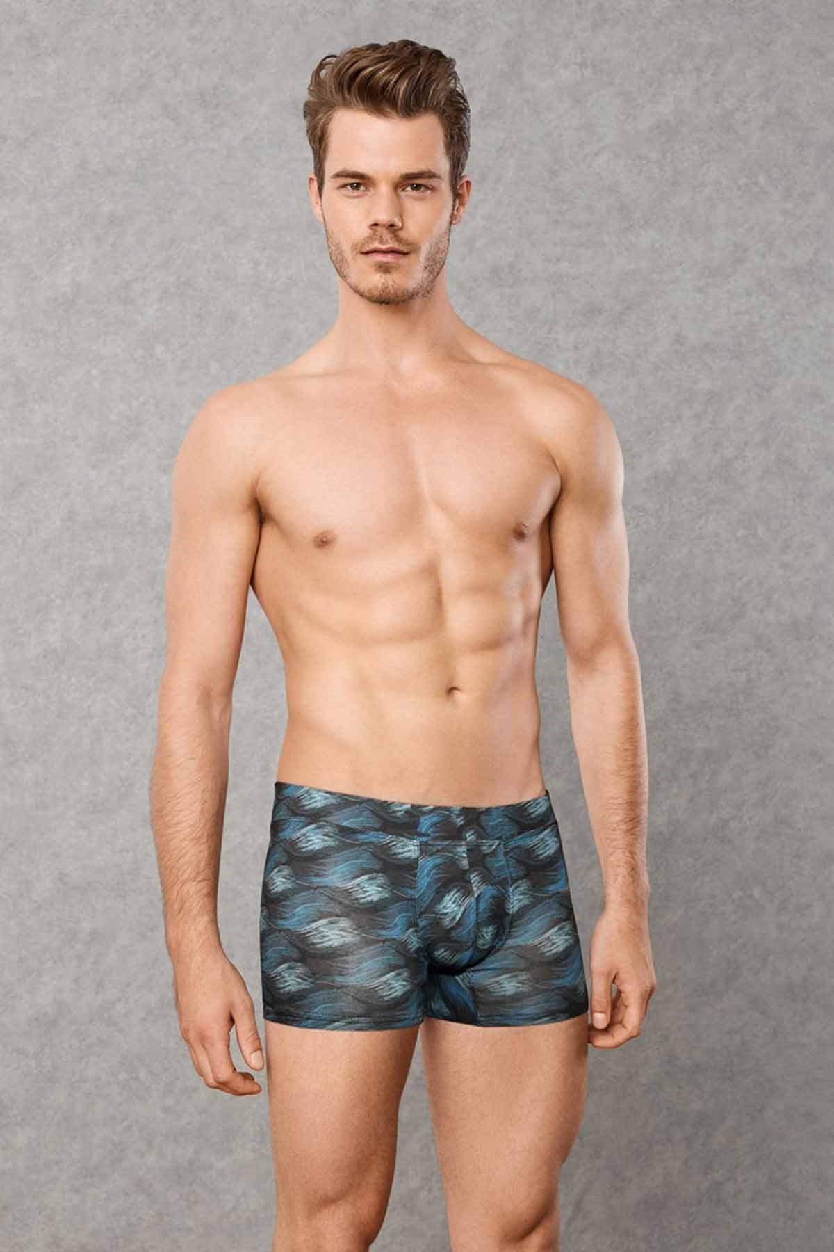 Doreanse 1735 Erkek Boxer Bordo/Gri