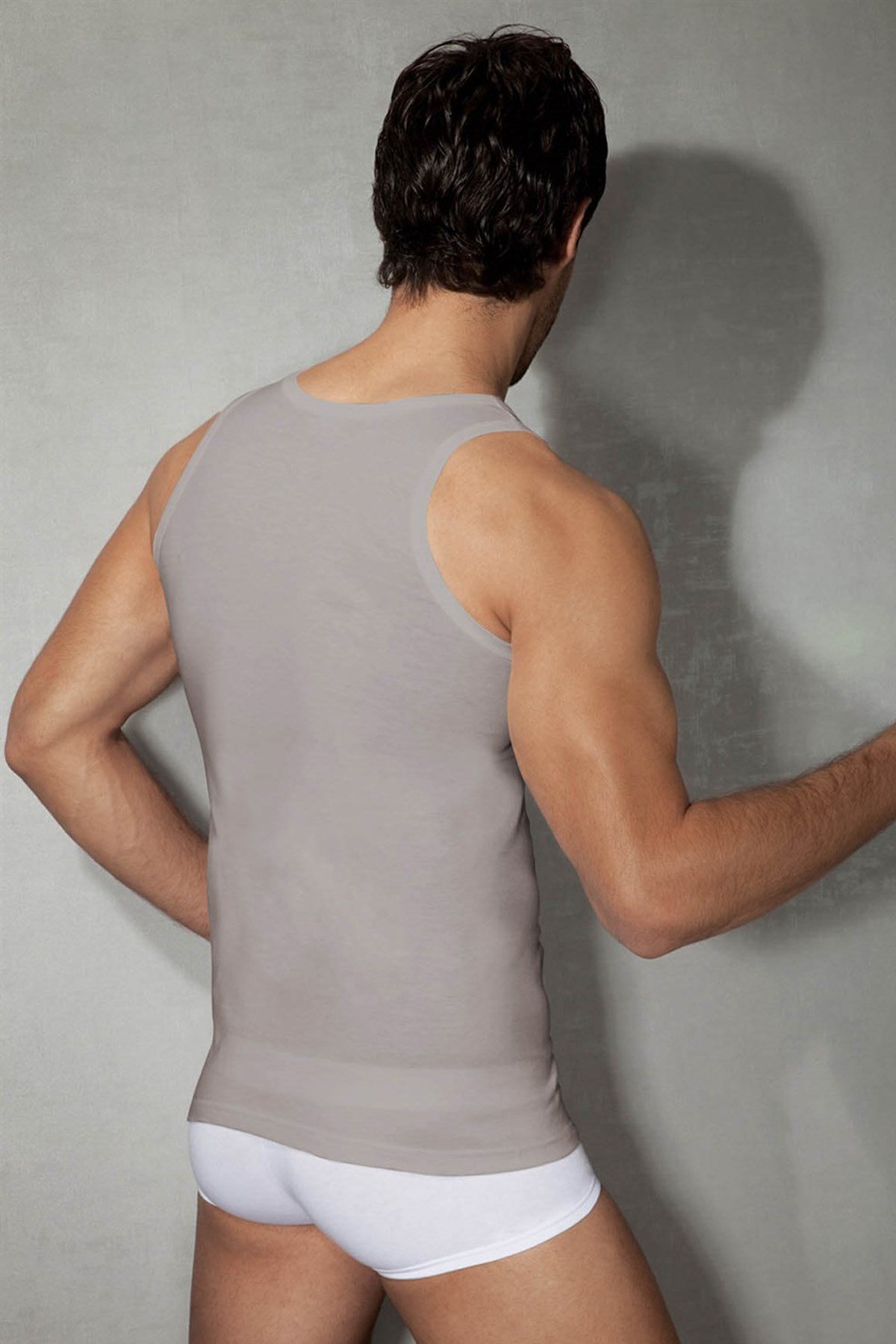 Doreanse 2005 Cotton Erkek Atlet Gri