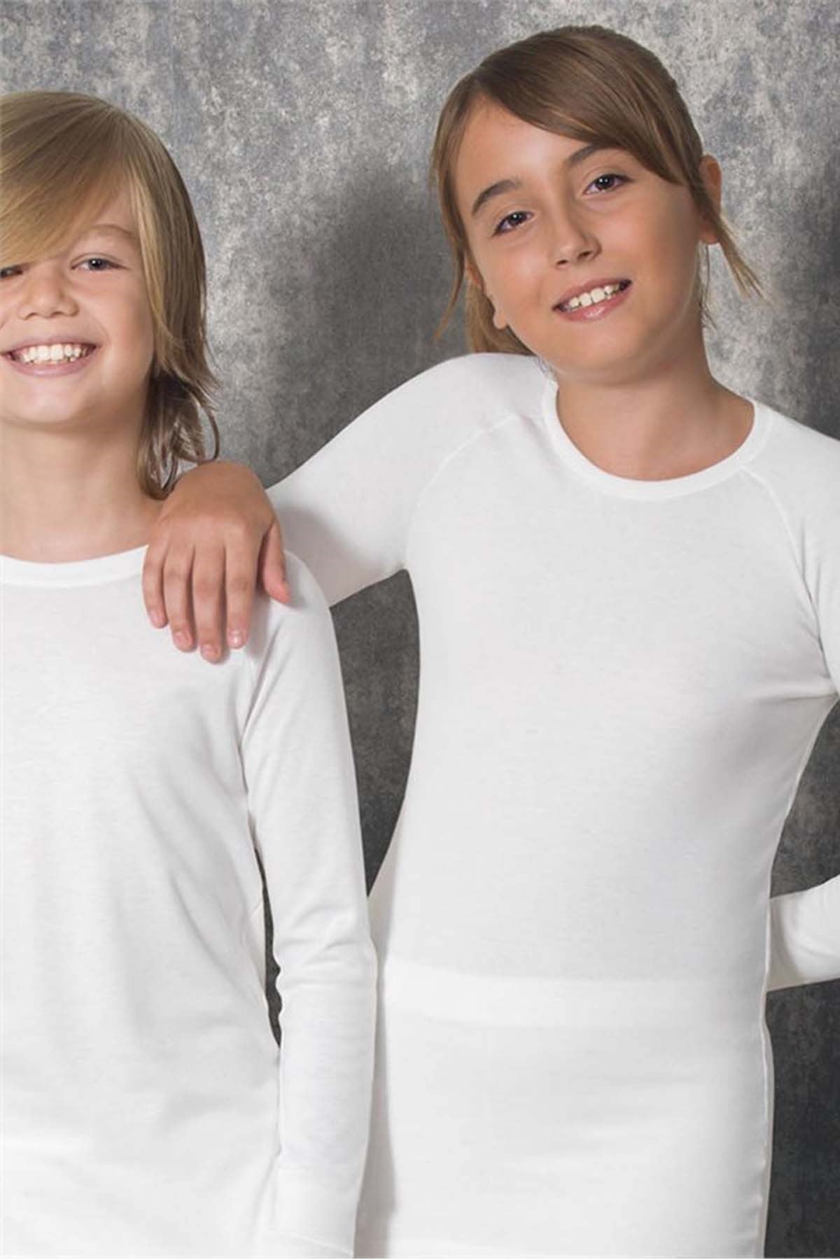 Doreanse 222-235 Çocuk Uzun Kol T-Shirt Ekru