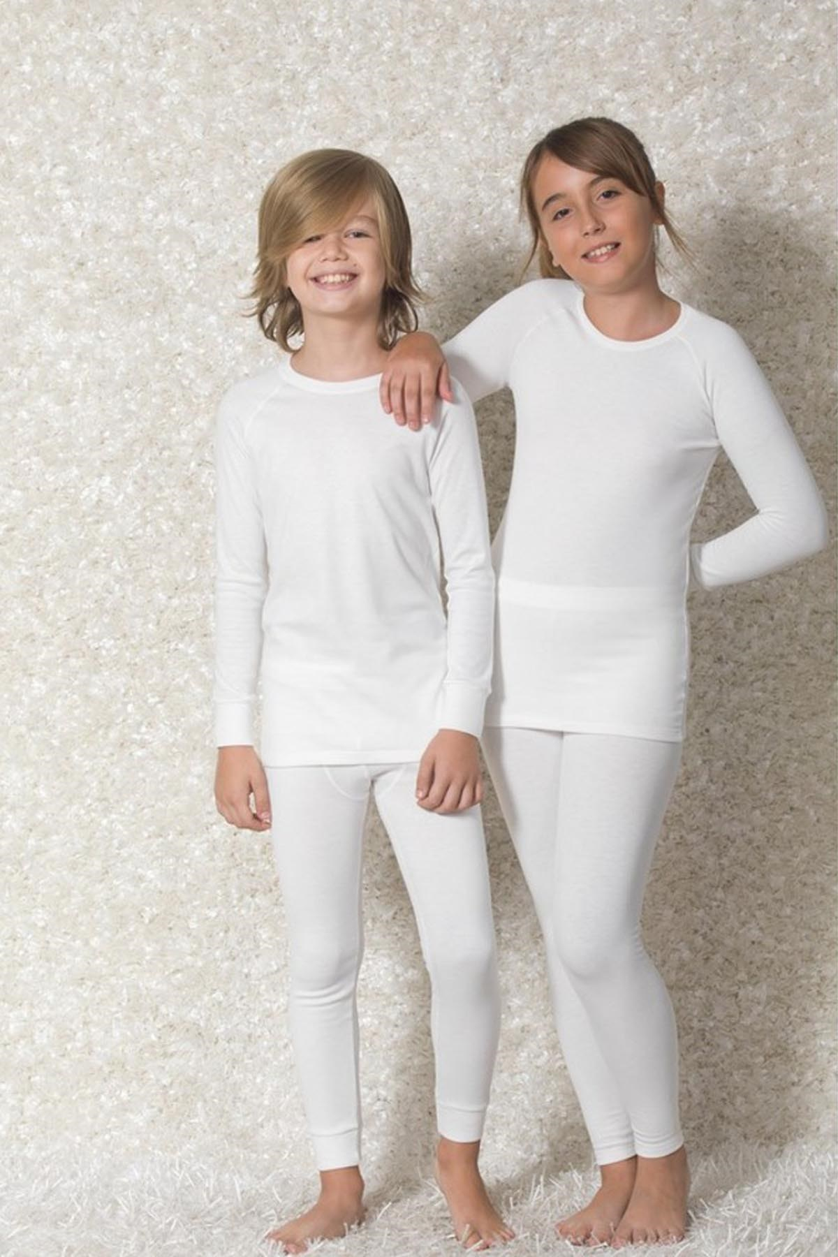 Doreanse 235 Unisex Çocuk Termal T-Shirt Ekru