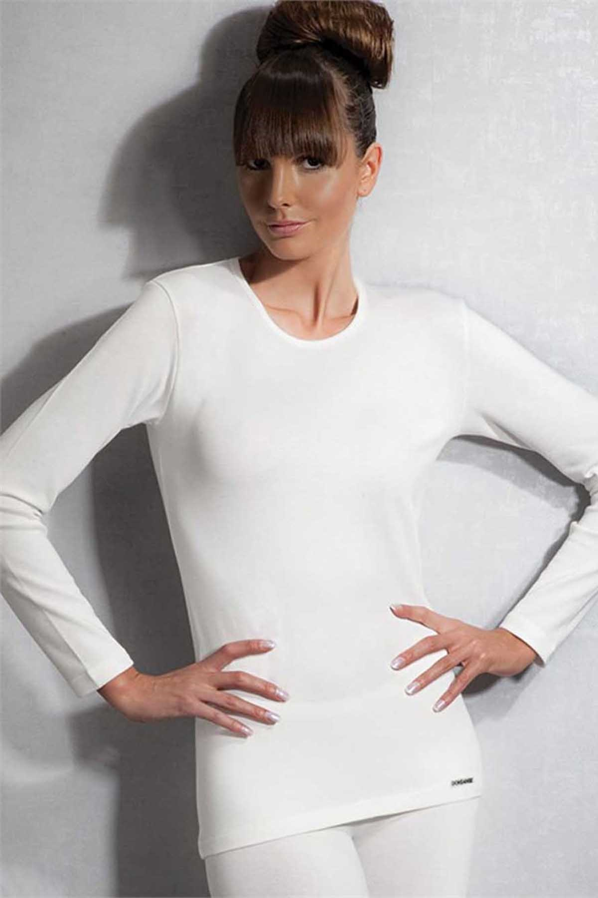 Doreanse 8560-8565 Kadın Termal Uzun T-Shirt Siyah