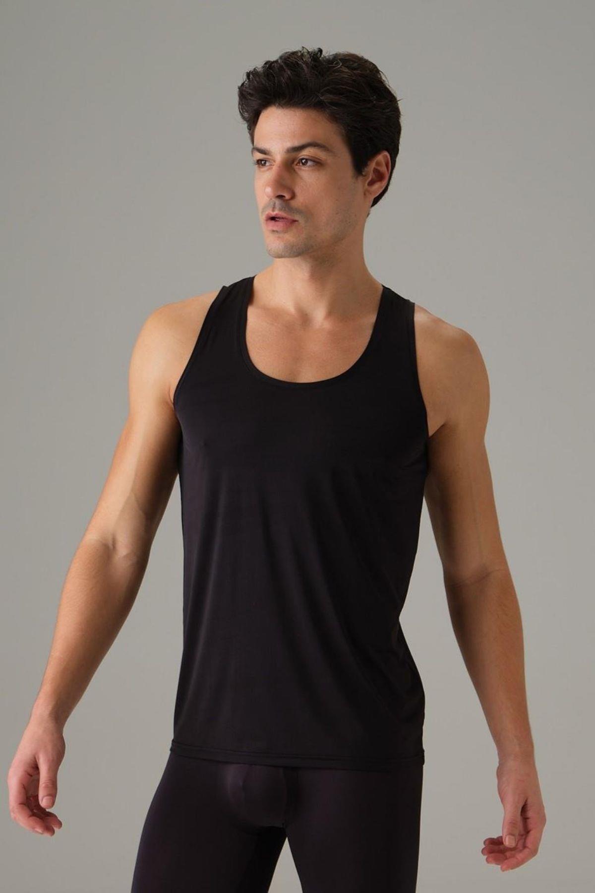 Doreanse Erkek Kalın Askılı Atlet 2313 Siyah