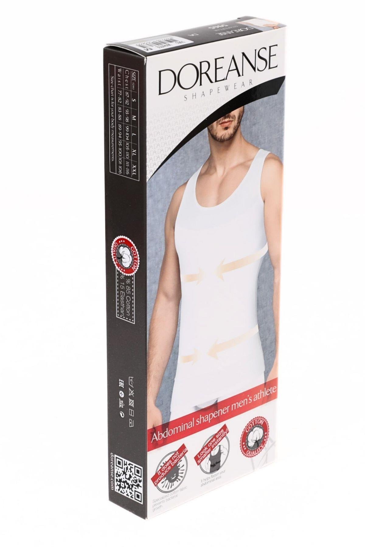 Doreanse Erkek Vücut Şekillendirici Atlet Korse 5965 Beyaz