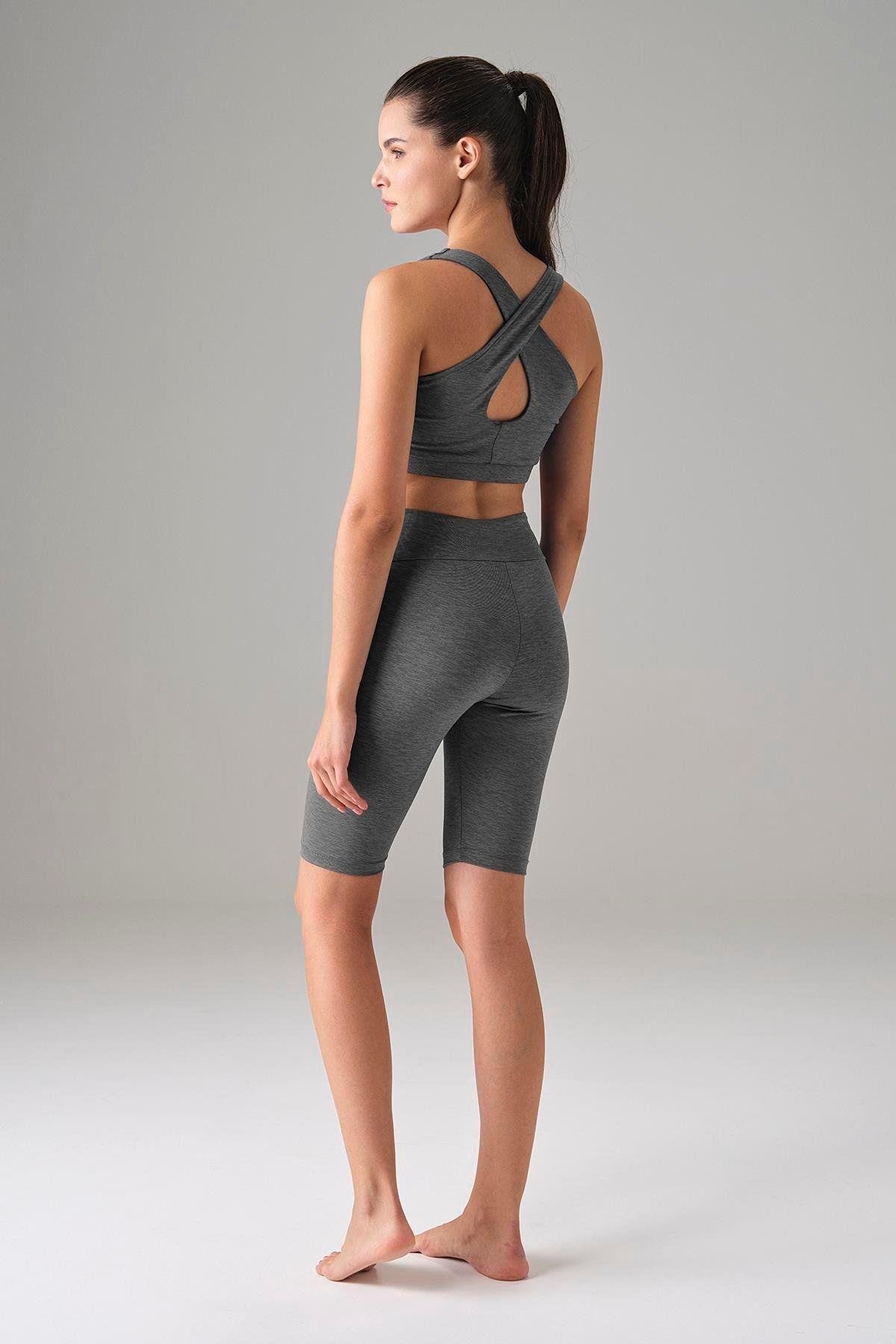 Doreanse Kadın Arkası Çapraz Spor Sütyen 5594 Siyah