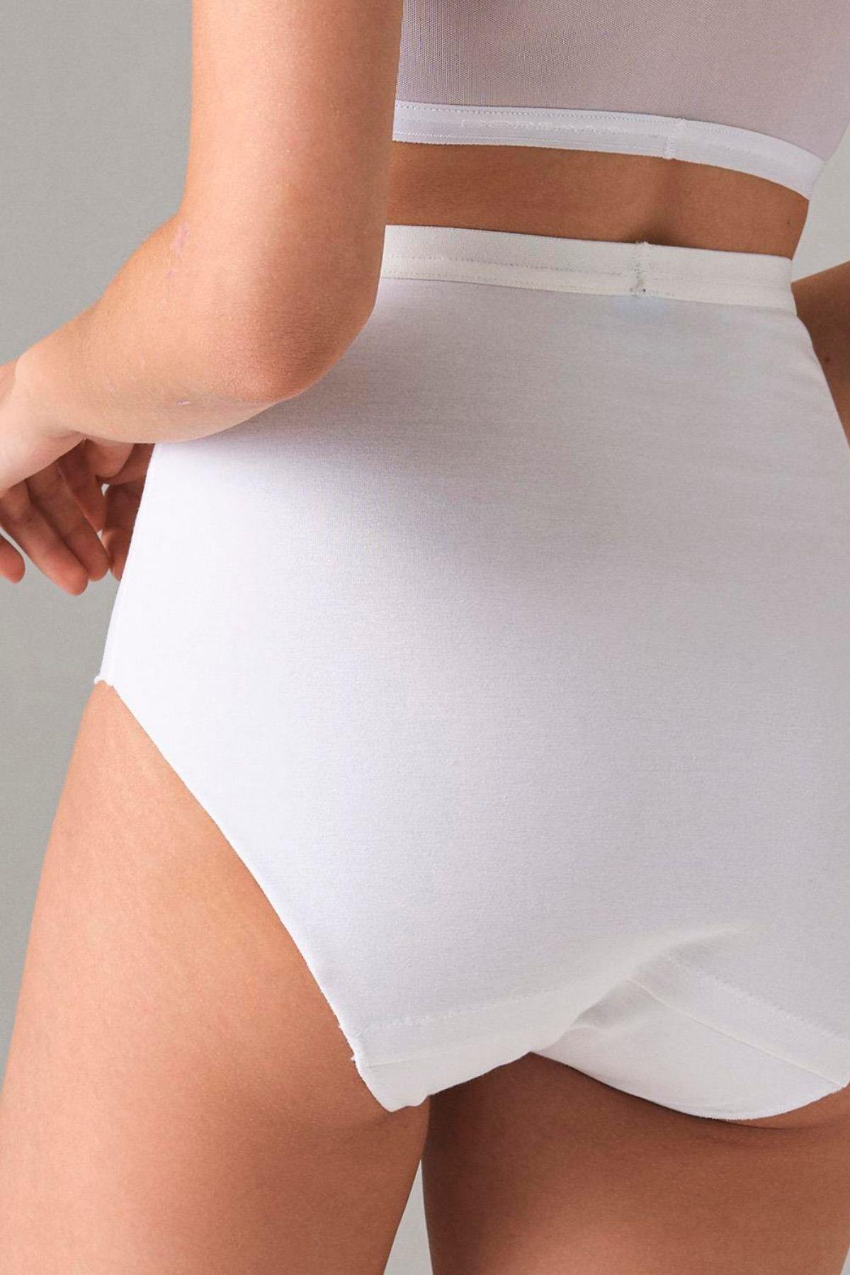 Doreanse Kadın Büyük Beden Slip Korse 5913P Beyaz