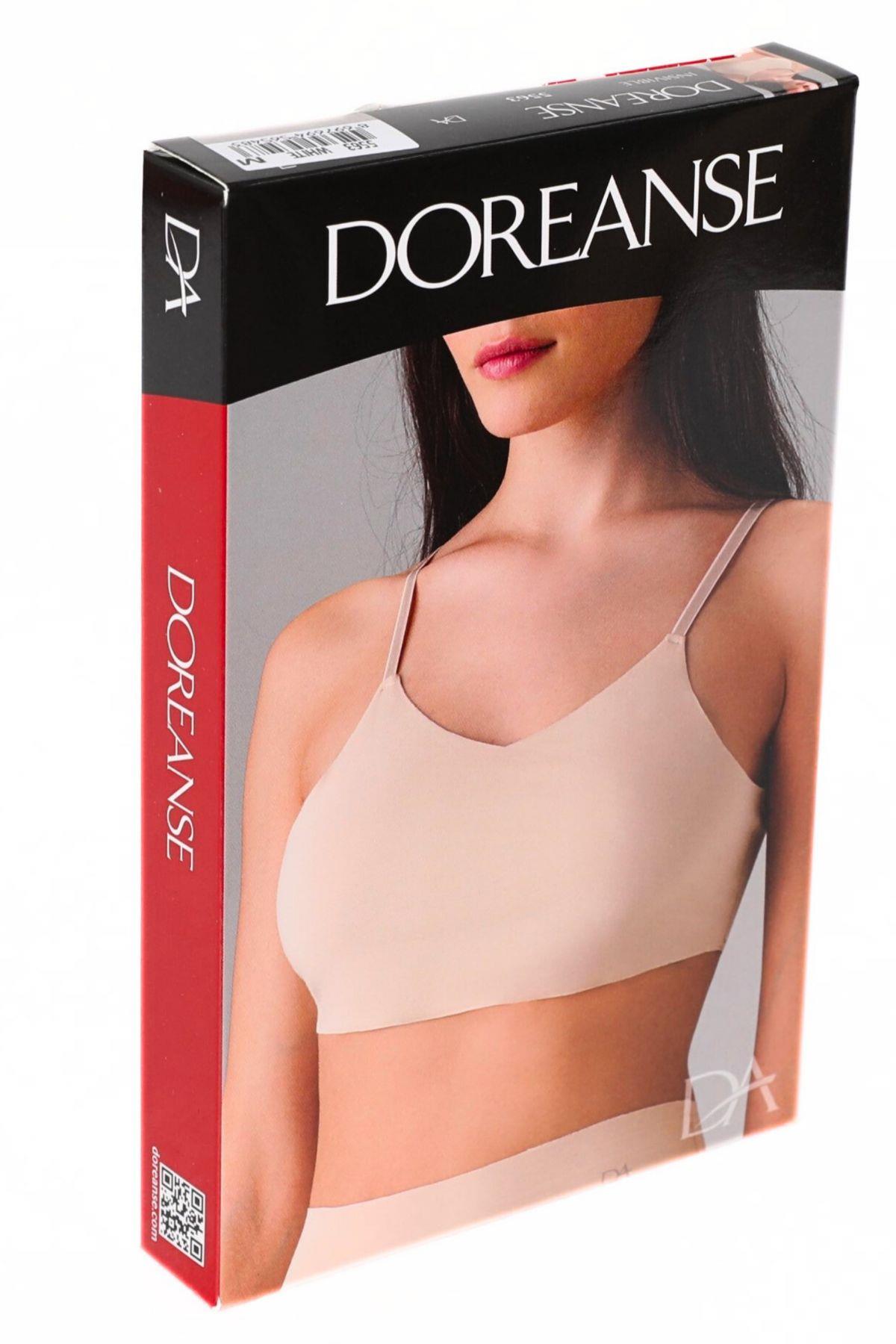 Doreanse Kadın Dikişsiz V Yaka Sütyen 5563 Siyah