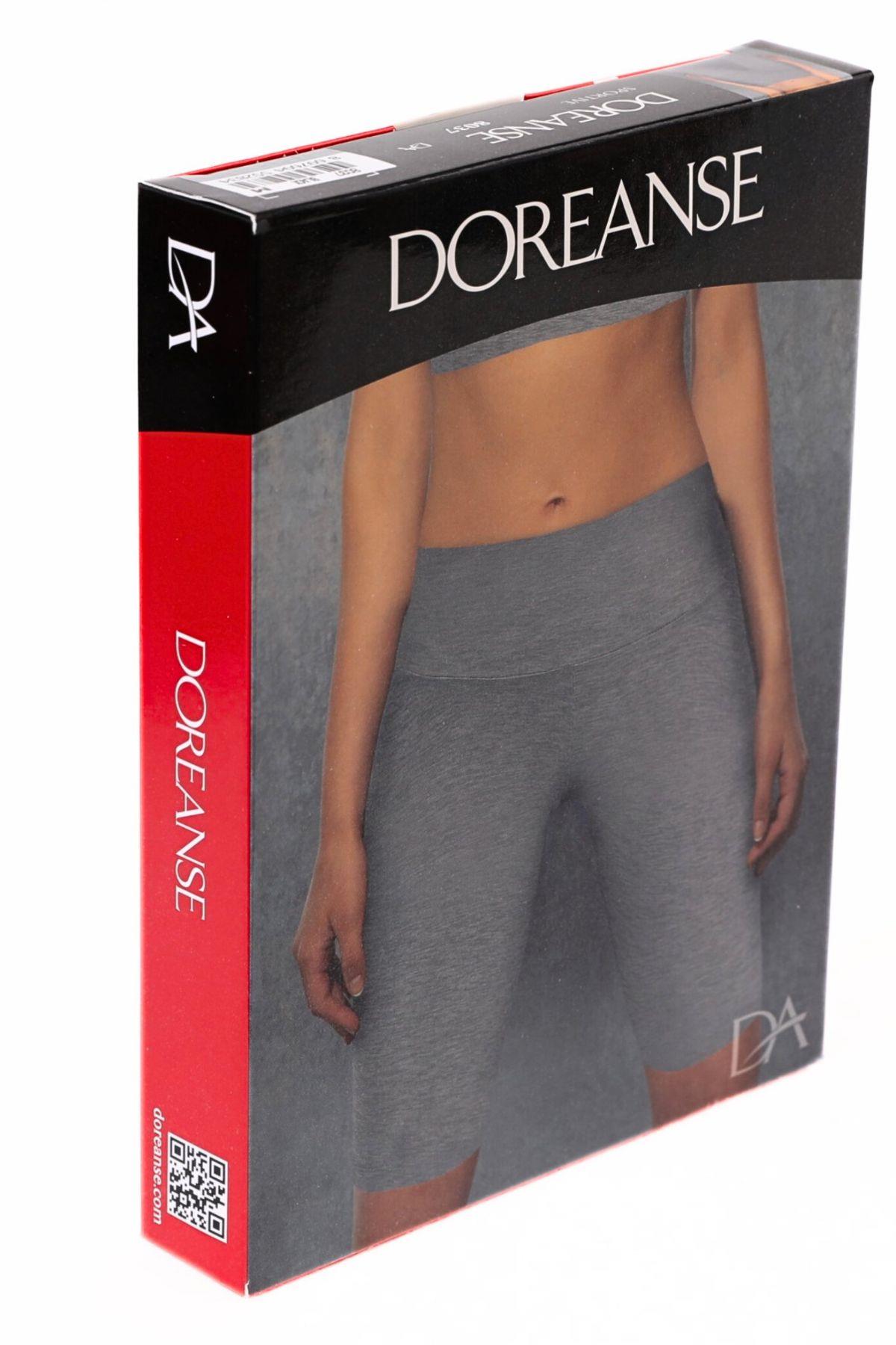 Doreanse Kadın Orta Bel Toparlıyıcı Spor Tayt 8037 Gri