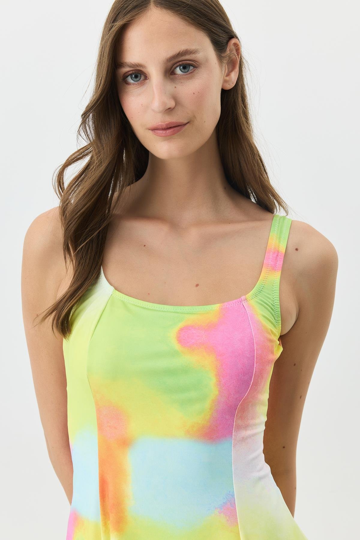 Elbise Mayo 7783 Sarı/Pembe