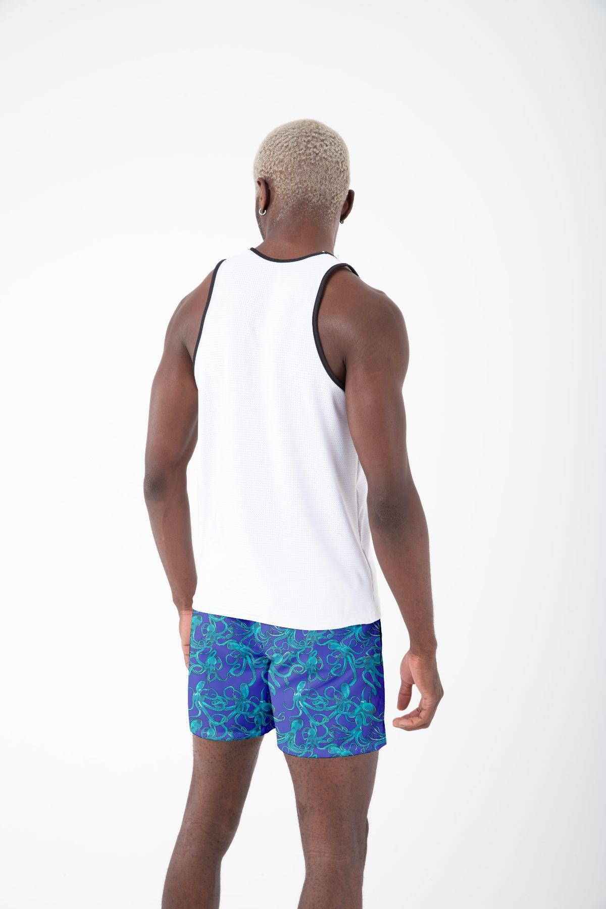 Erkek Atlet Sıfır Kol Baskılı T-Shirt M-0387