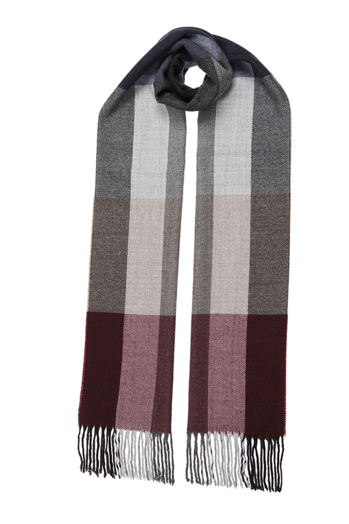 Erkek Dokuma Atkı K8760-3 Bordo