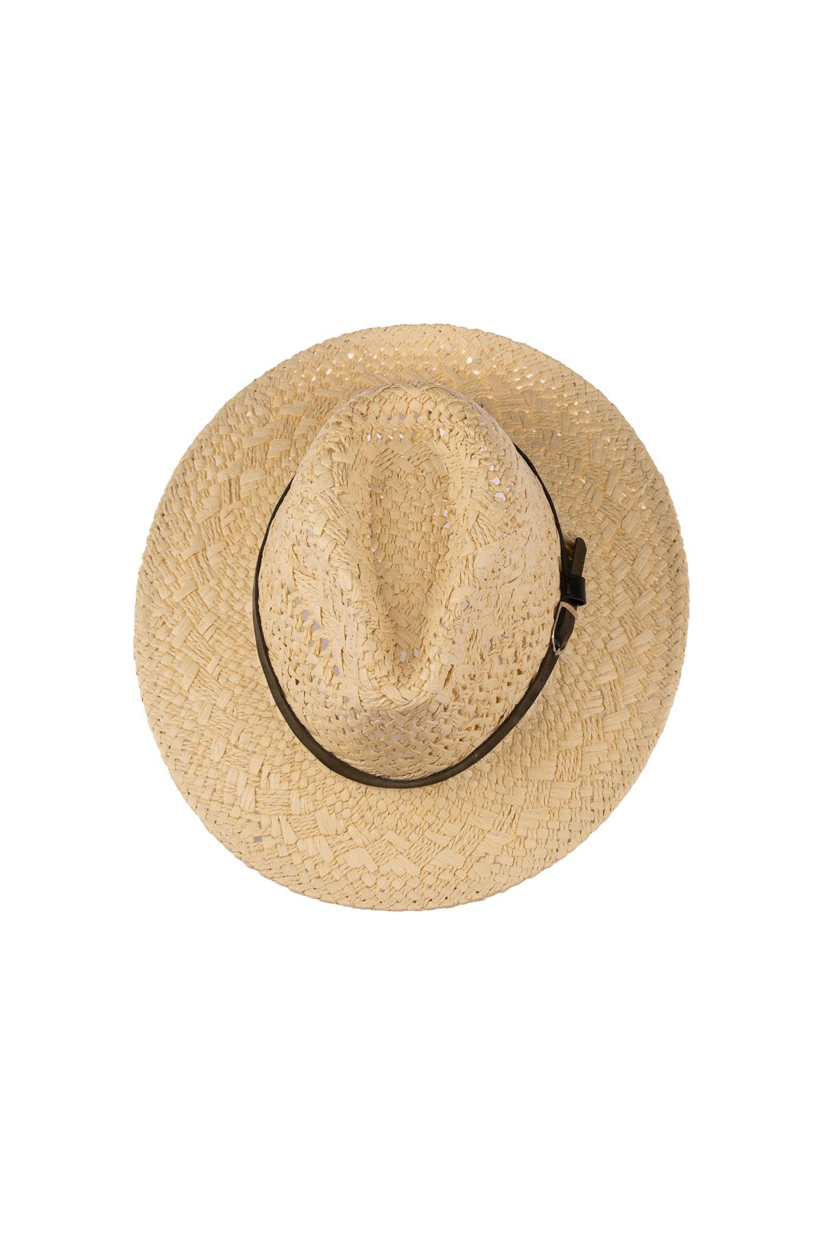 Erkek Kemer Detaylı Hasır Şapka Y24750-13 Bej
