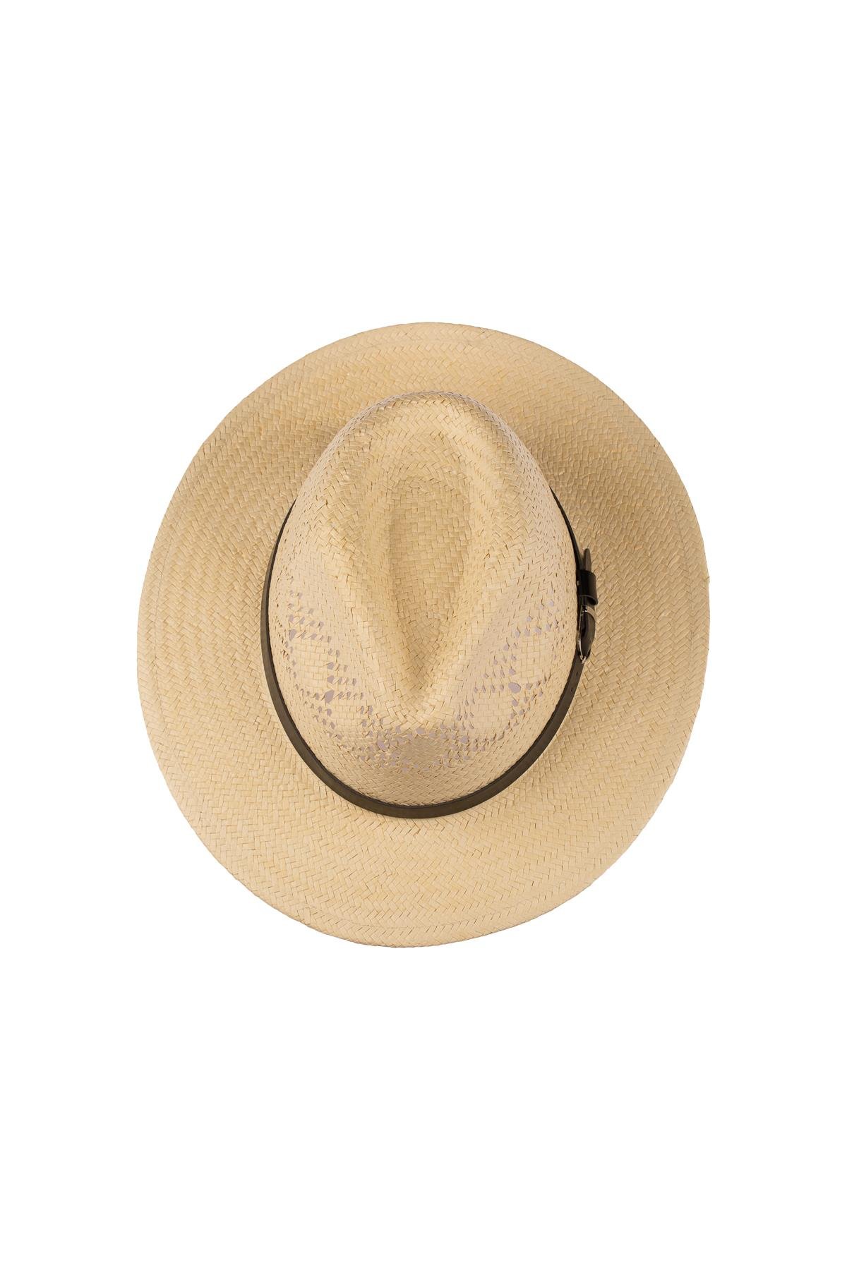 Erkek Kemer Detaylı Hasır Şapka Y25750-16 Bej