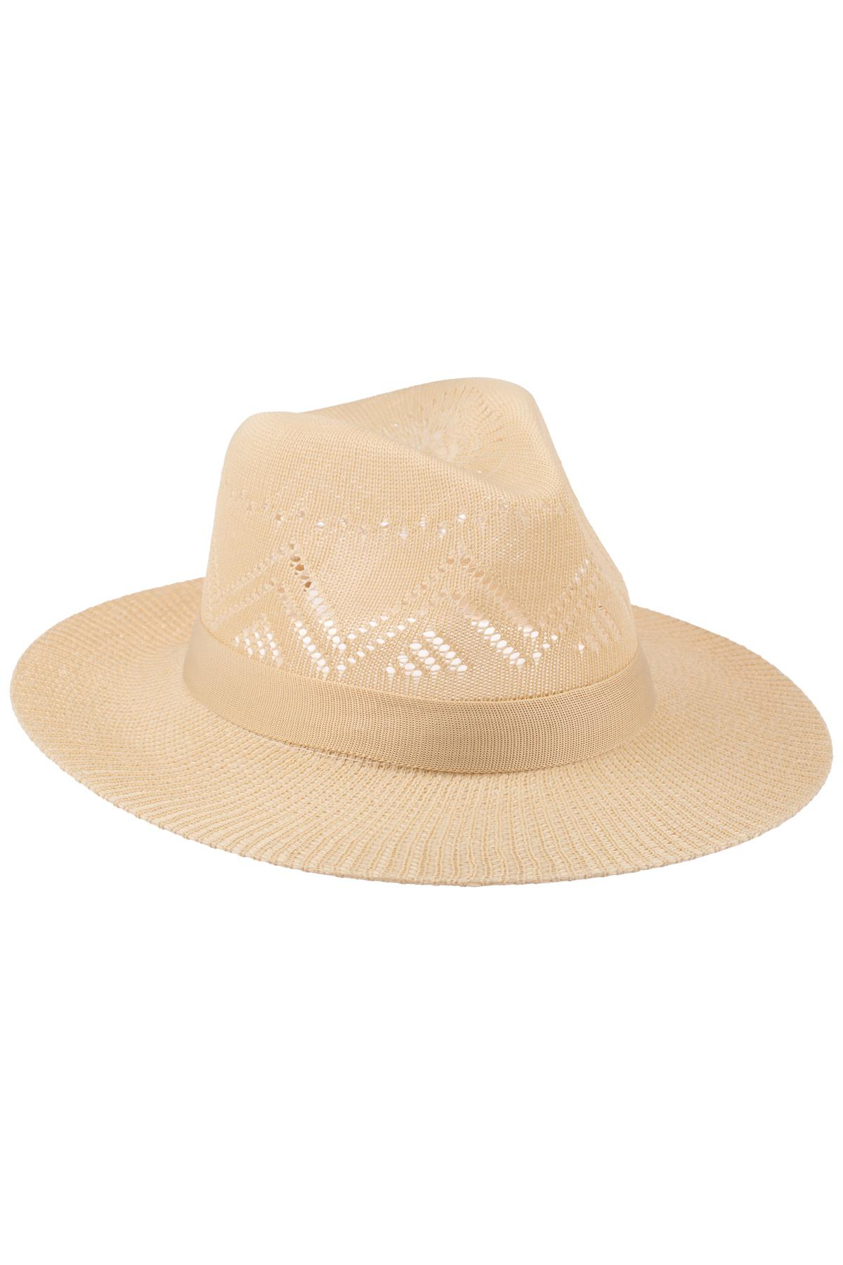 Erkek Merserize Geniş Kenar Fötr Şapka T25750-02 Vizon