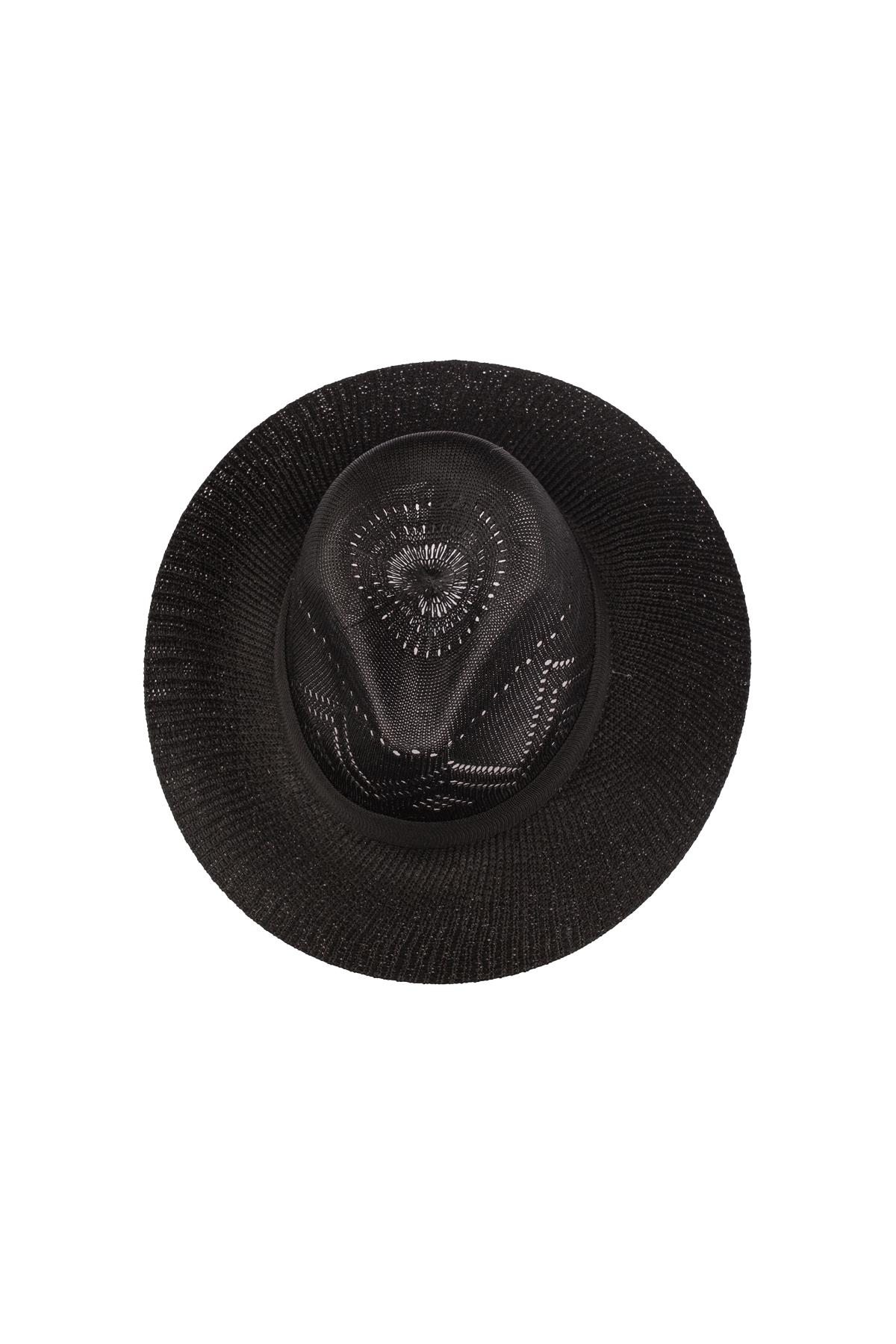 Erkek Merserize Geniş Kenar Fötr Şapka T25750-02 Siyah