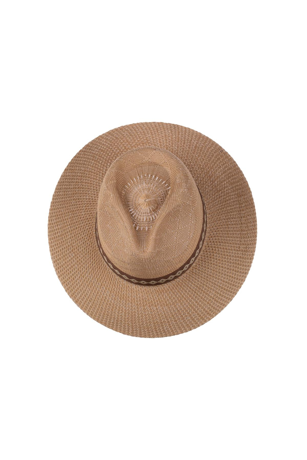 Erkek Merserize Geniş Kenar Fötr Şapka T25750-03 Vizon