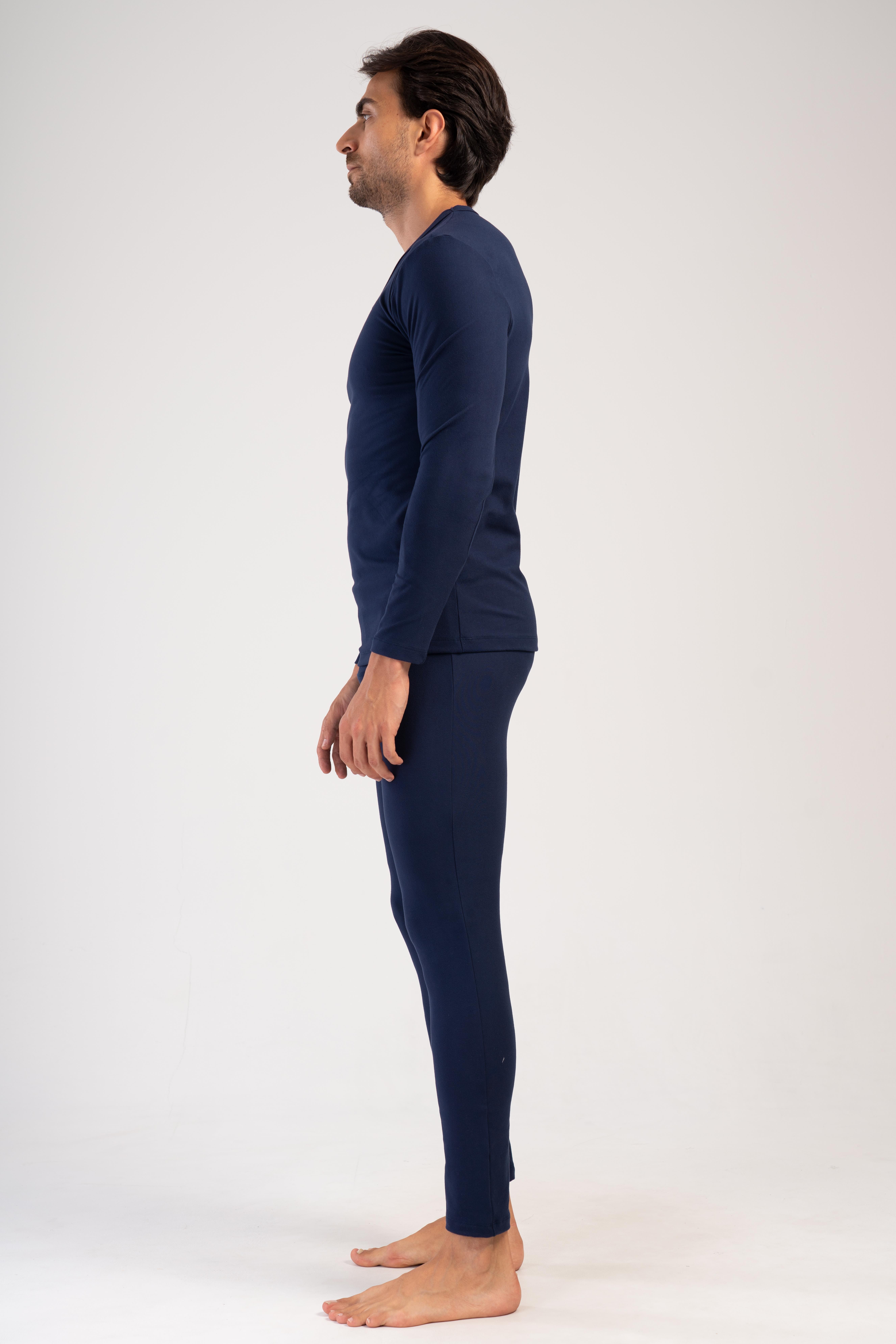 Erkek Uzun Kol V Yaka Termal İçlik Takım 405157 Lacivert