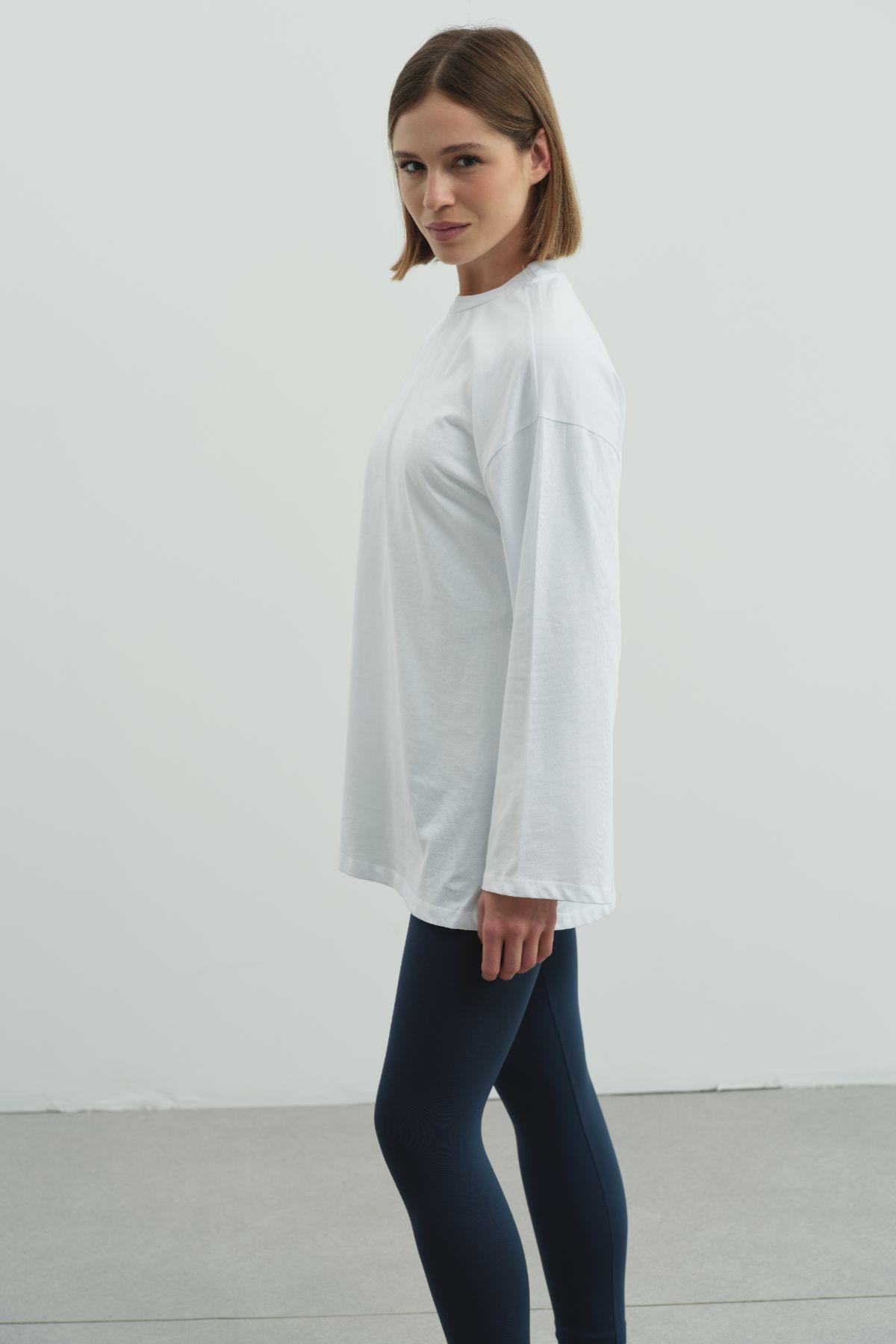 Geniş Kol Oversize 2'li Paket T-Shirt 964 Siyah/Beyaz