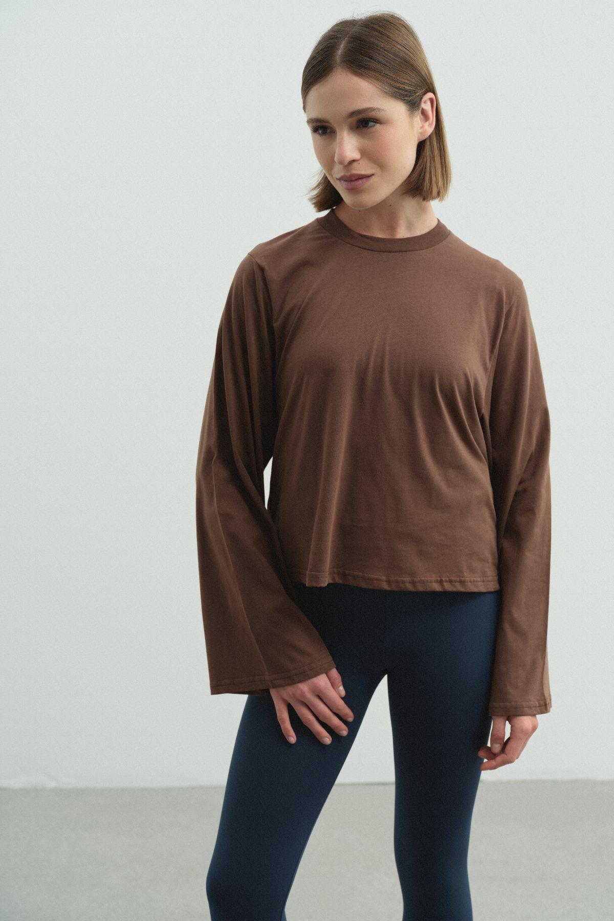 Geniş Kol Oversize 2'li Paket T-Shirt 965 Bej/Kahverengi