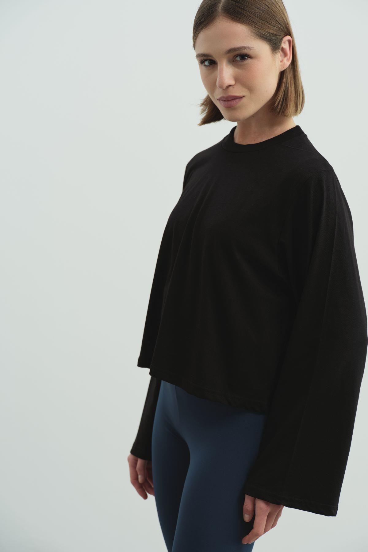 Geniş Kol Oversize 2'li Paket T-Shirt 965 Siyah/Ekru