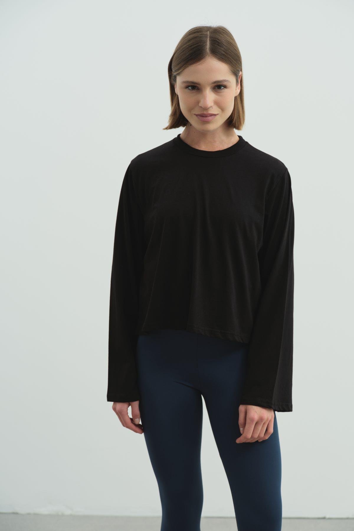 Geniş Kol Oversize 2'li Paket T-Shirt 965 Siyah/Ekru