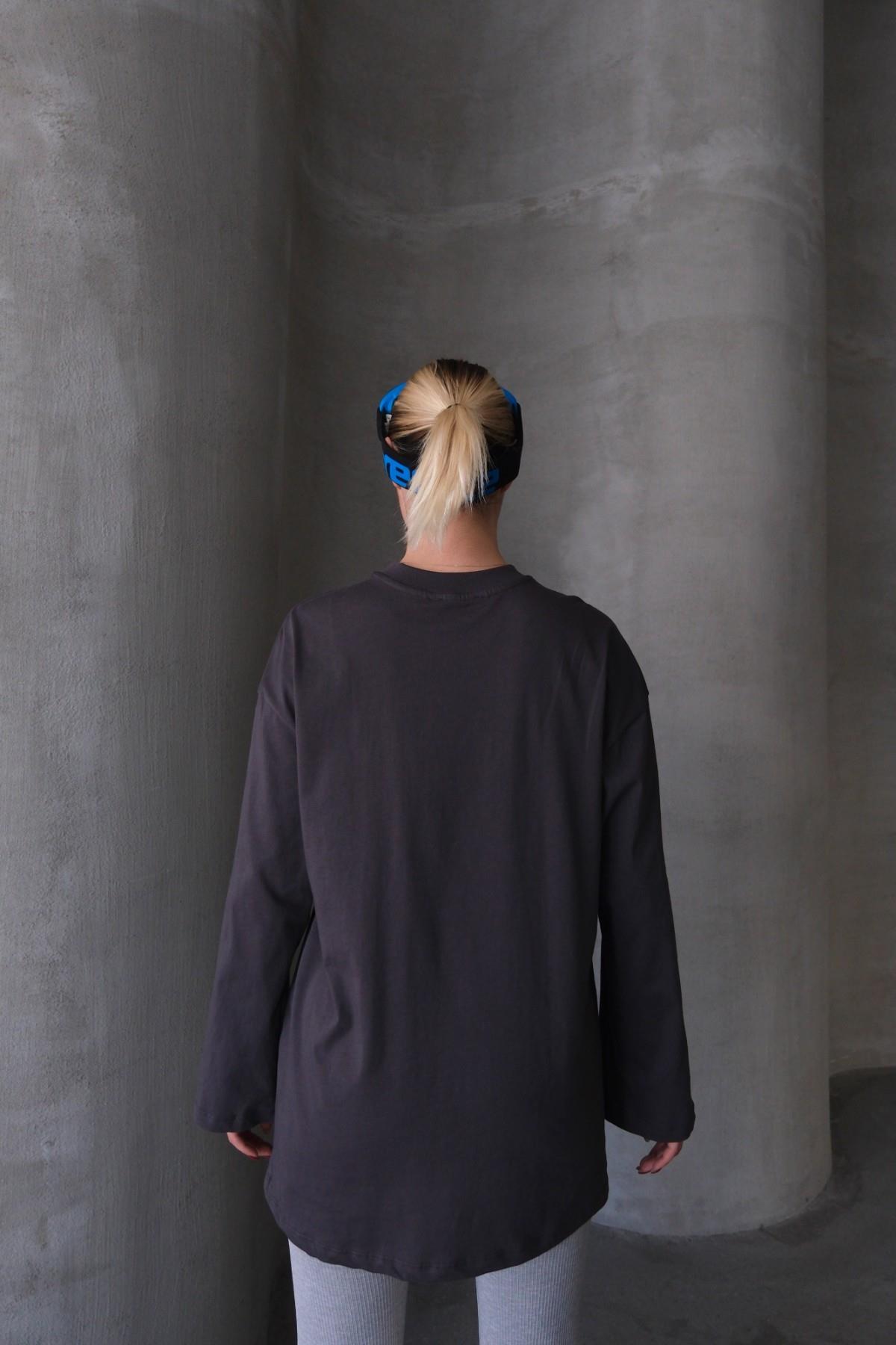 Geniş Kol Oversize 2'li Paket T-Shirt 964 Haki/Füme