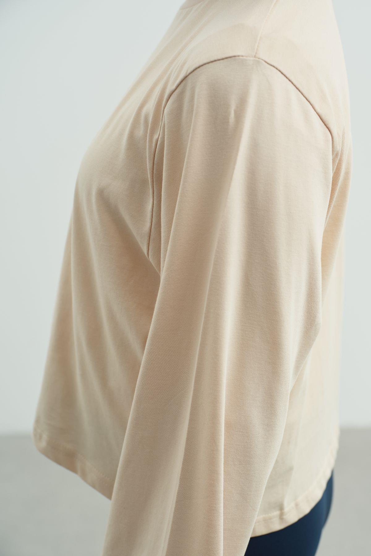 Geniş Kol Oversize 2'li Paket T-Shirt 965 Bej/Kahverengi