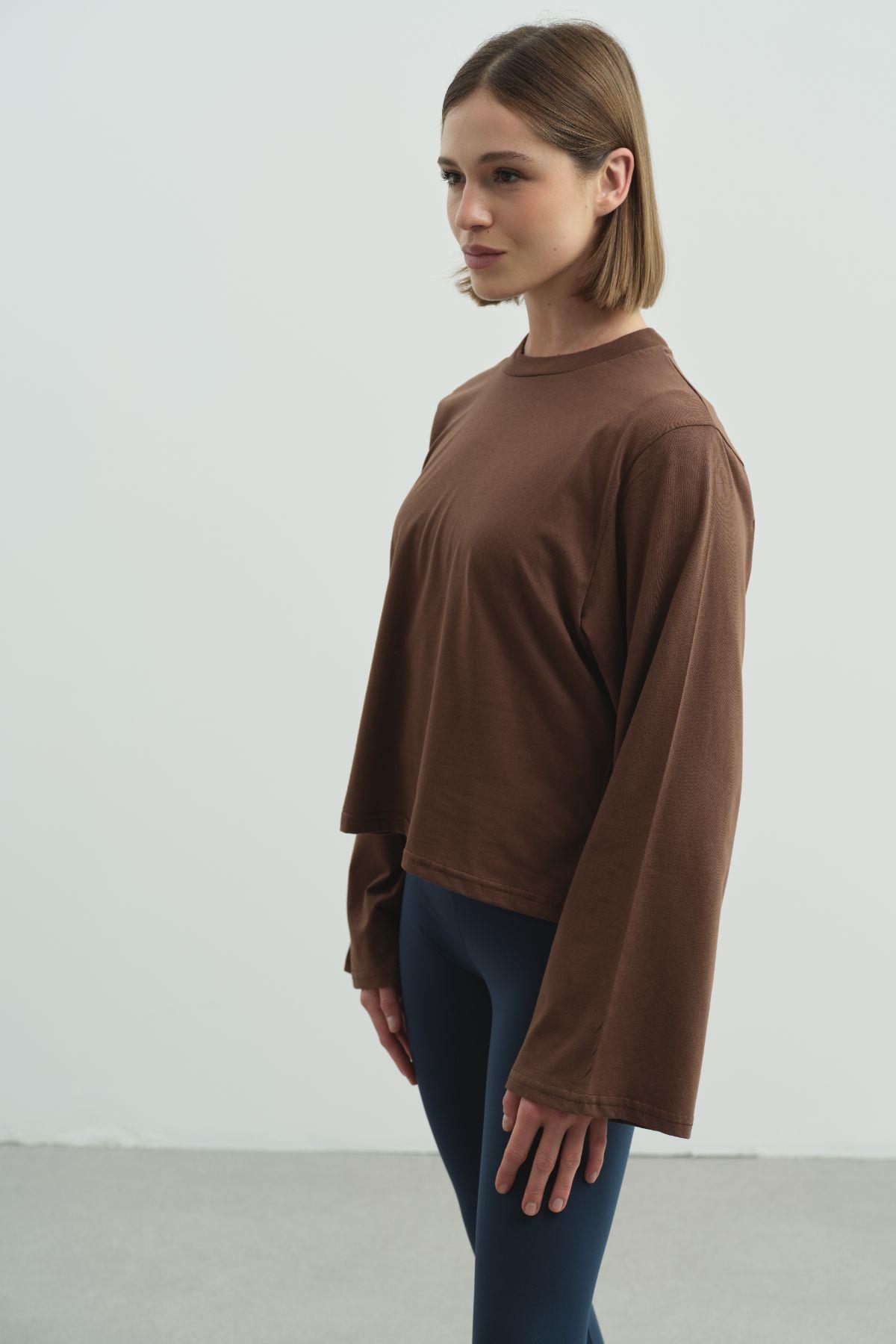 Geniş Kol Oversize 2'li Paket T-Shirt 965 Bej/Kahverengi